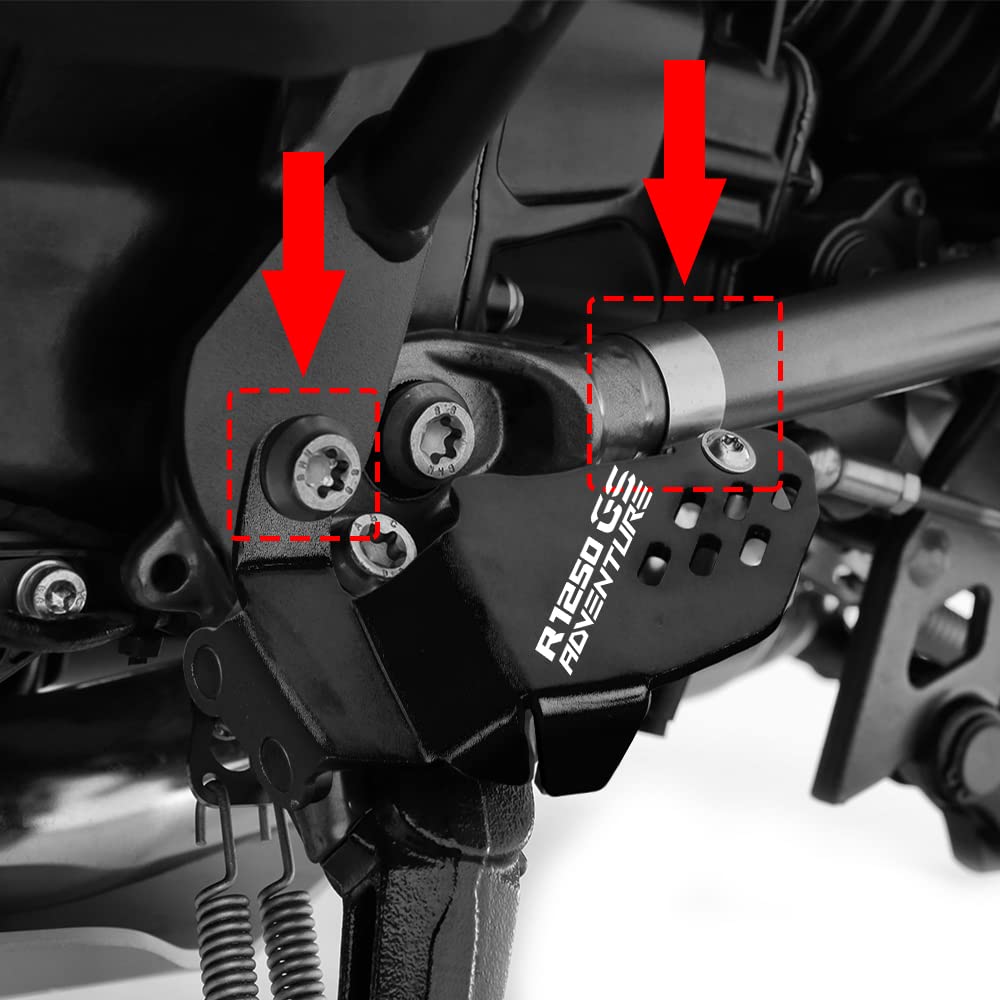 BMW R1250GS Adventure 2018-2023 Engine Guard & Side Stand Cover - Black Motorcycle Protection for Off-Road & Adventure Riding - Compatible with R1250GSA R 1250 GS ADV Models - Perfect for Trail Riding, Long-Distance Tours & Rough Terrain Protection