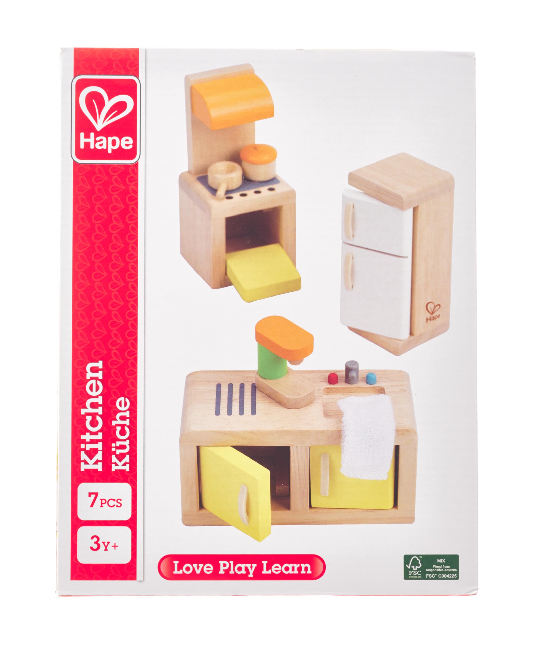 Hape E3453 Kids Wooden Play Kitchen Set - Pretend Play Toy for Toddlers & Preschoolers | Perfect for Home, Daycare & Classroom Role-Playing Activities