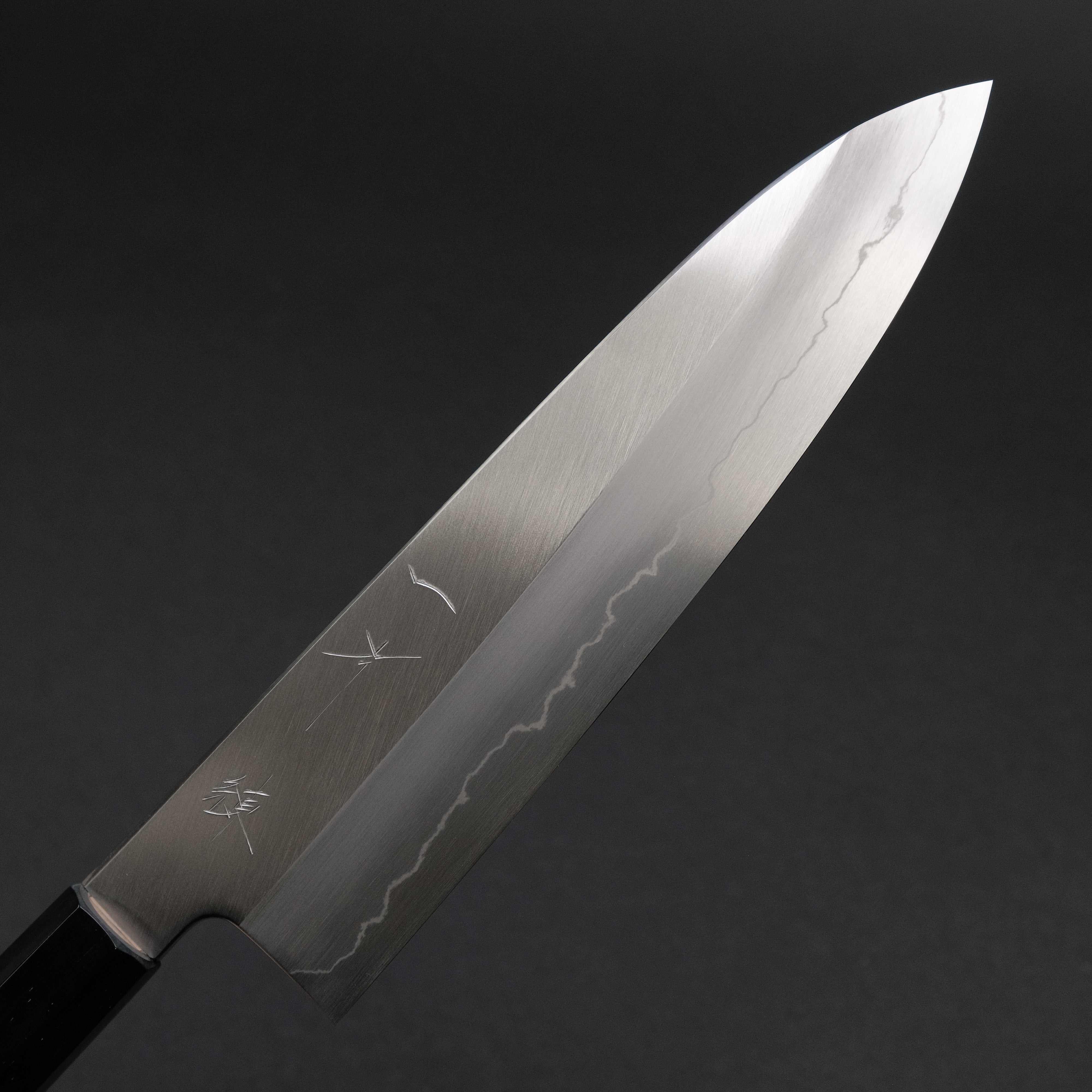 Hitohira Kikuchiyo Ren Silver #3 Gyuto 210mm Japanese Chef Knife with Ho Wood Handle - Professional Kitchen Tool for Slicing, Dicing & Meat Cutting