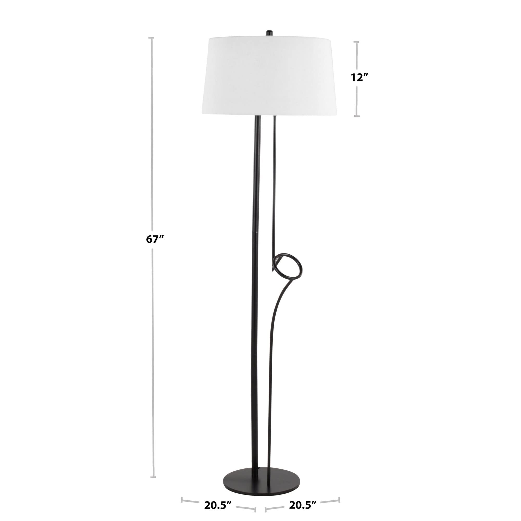 Modern Shadow Floor Lamp - Adjustable White & Black Standing Lamp for Living Room, Bedroom, Office - Tall Corner Lighting with Dimmable LED - Perfect for Reading, Relaxing & Home Decor