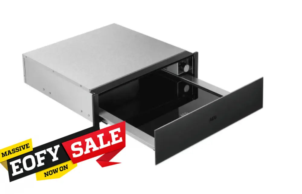 AEG KDK911424T 14cm Built-In Warming Drawer in Matte Black - Perfect for Keeping Food Warm in Kitchens & Restaurants