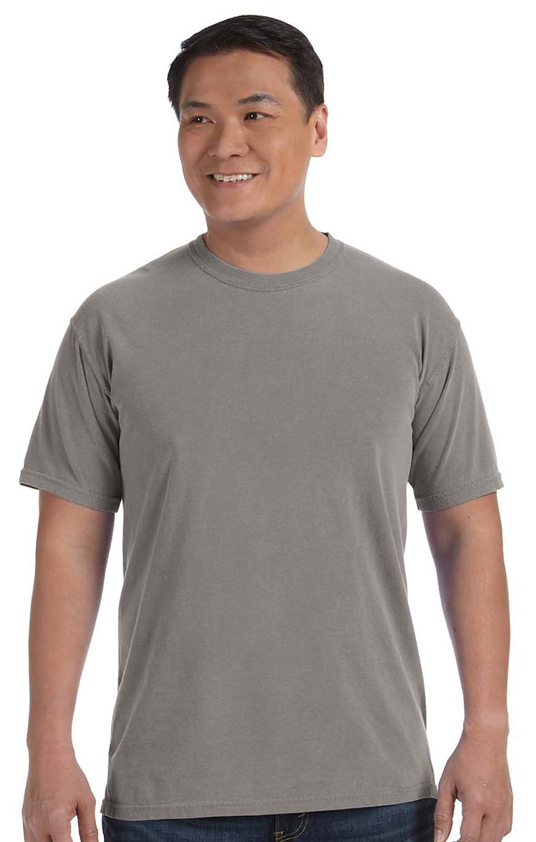 Comfort Colors C1717 Men's Ringspun Garment-Dyed T-Shirt - Soft Premium Cotton Tee - Grey - 3XL - Casual Wear & Everyday Comfort