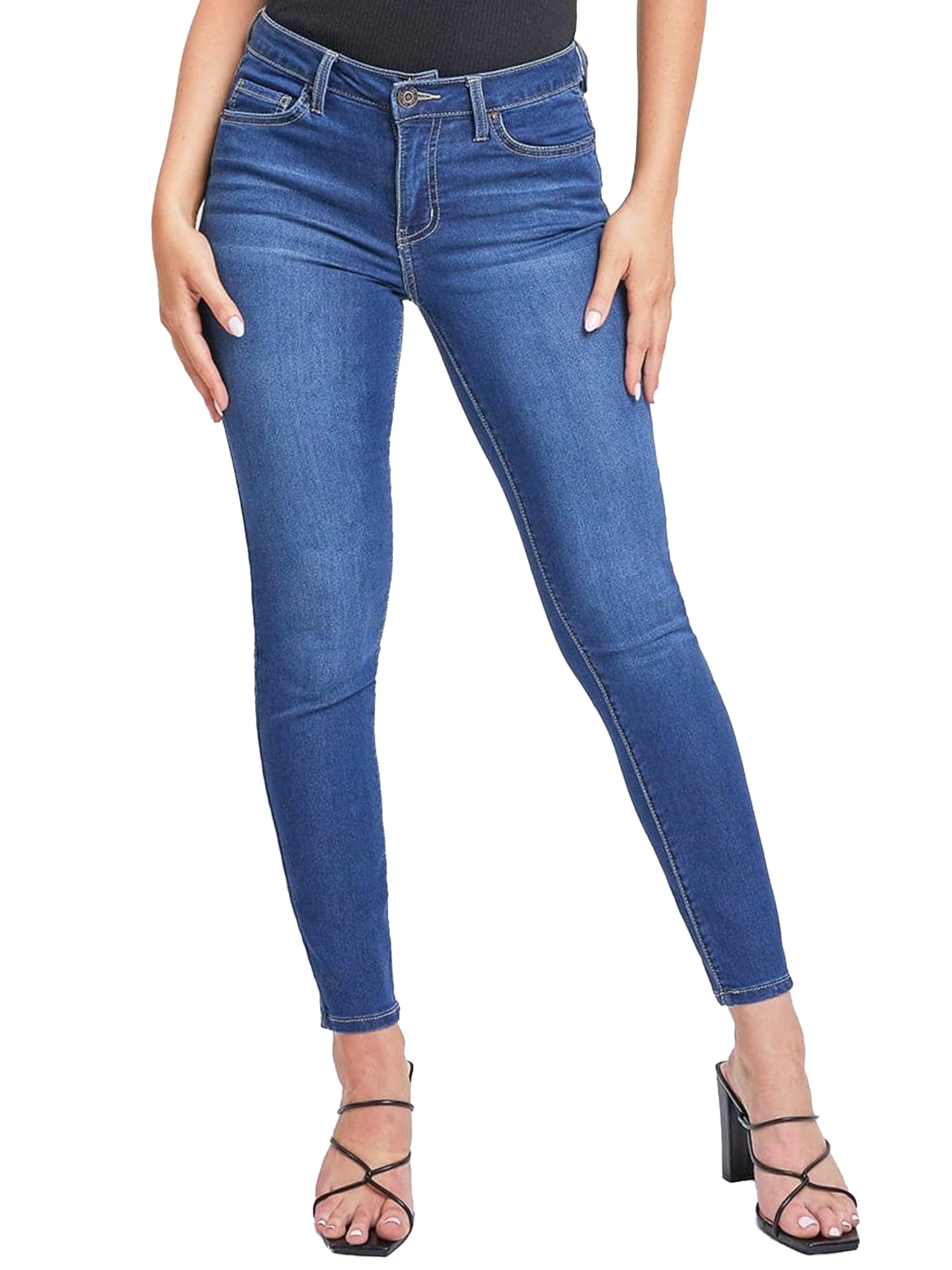 YMI Women's Hyperdenim Super Stretchy Jeans - High Waist Skinny Jeans for Women, Comfortable & Flexible Denim Pants - Perfect for Work, Casual Wear & Night Out