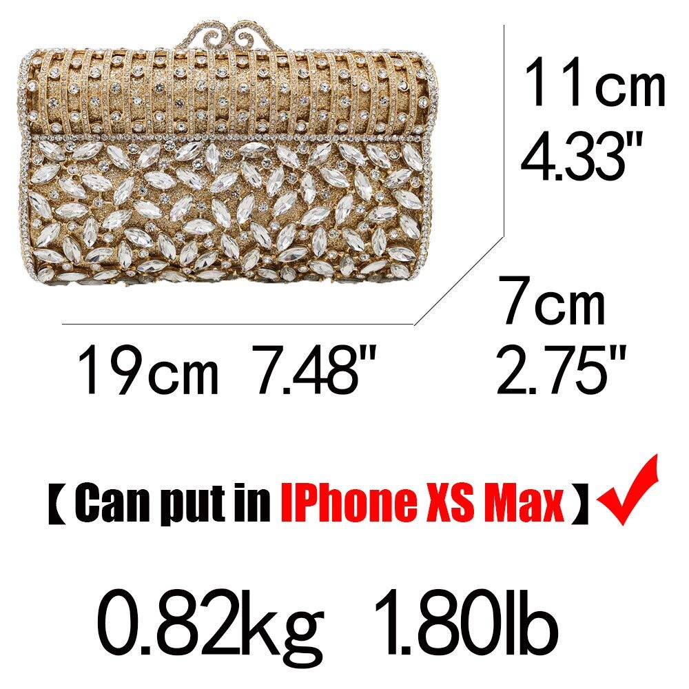 Sparkling Rhinestone Clutch Purse for Women - Elegant Crystal Evening Bag for Wedding, Bridal Party & Formal Events - Mini Clutch Handbag for Prom, Gala & Special Occasions