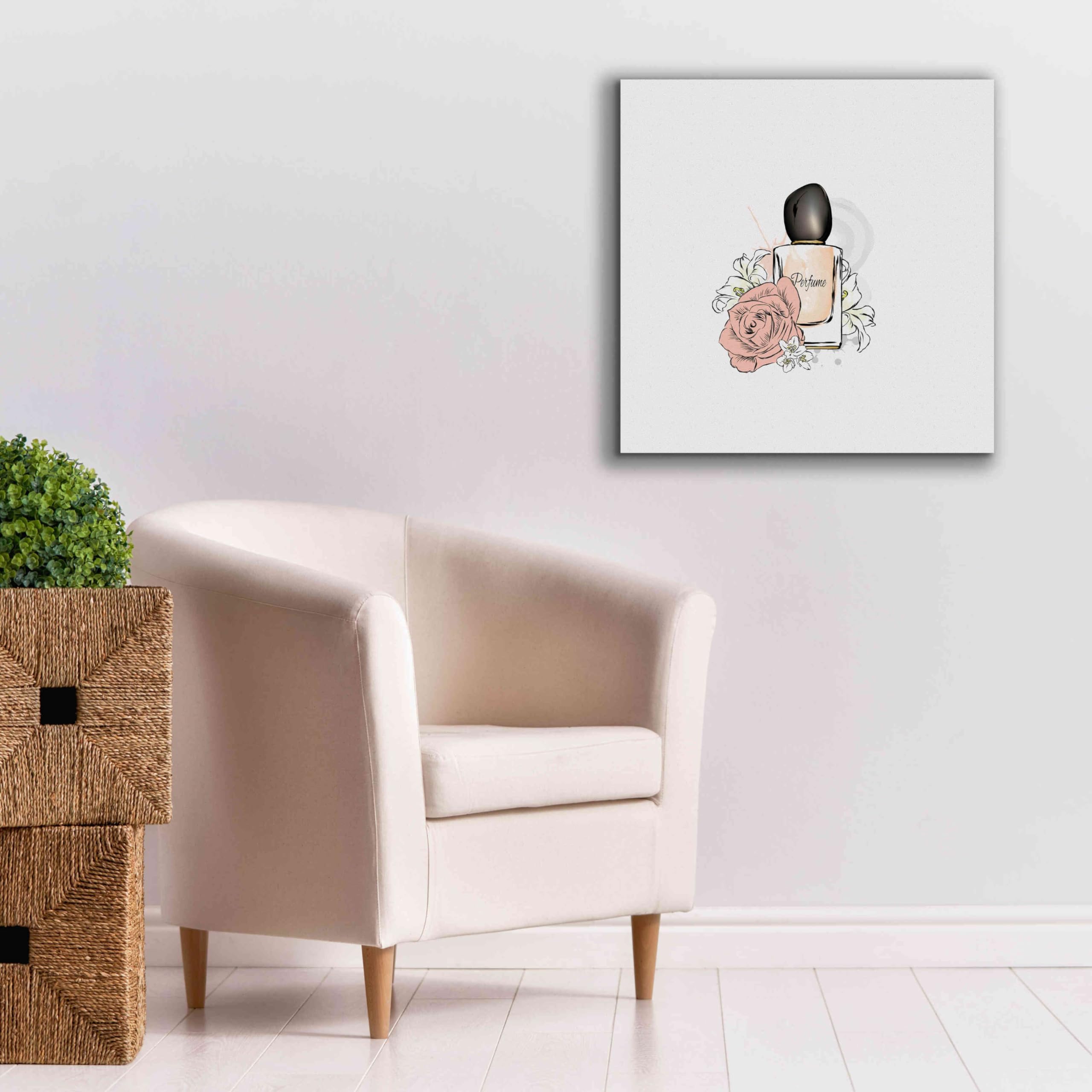 Epic Graffiti 'Perfume I' by Incado - Premium Giclee Canvas Wall Art Print 26x26 Inches - Modern Home Decor for Living Room, Bedroom & Office