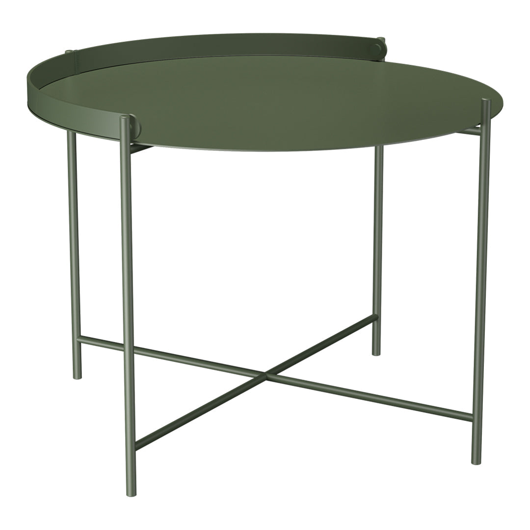 Modern Edge Tray Coffee Table - Minimalist Side Table with Storage Shelf for Living Room, Bedroom, Office - Perfect for Holding Drinks, Books, and Decor
