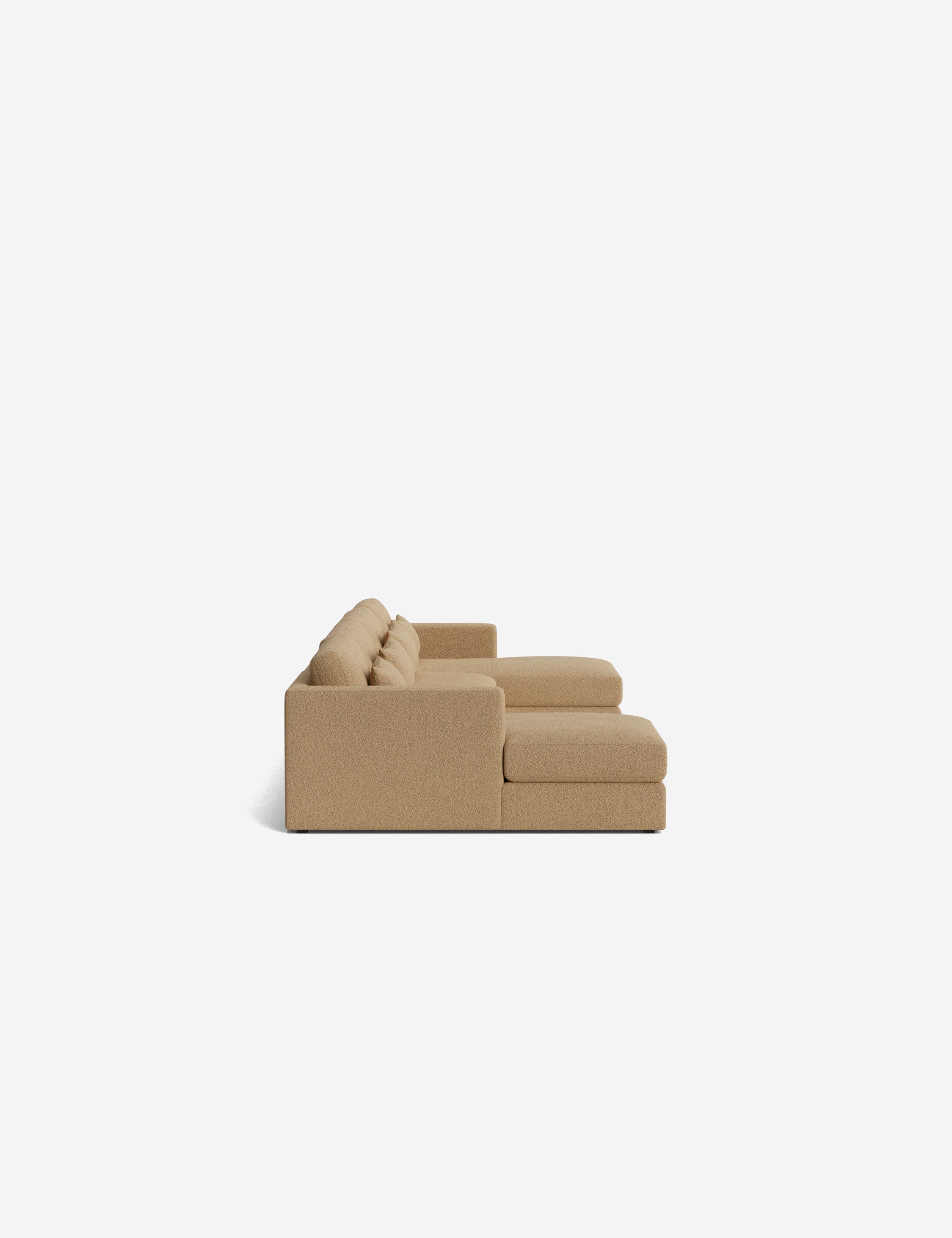 Durham U-Shaped Sectional Sofa - Modern L-Shaped Couch for Living Room, Family Room & Home Theater | Comfortable Fabric Sofa Set with Reversible Chaise