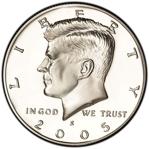 2005 S Silver Proof Kennedy Half Dollar - Choice Uncirculated Coin by US Mint | Collectible Silver Dollar for Coin Enthusiasts & Investors | Perfect for Gifts, Collections, and Display Cases