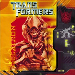 Transformers Themed Small Napkins (16 Count) - Perfect for Kids' Birthday Parties, Movie Nights & Themed Events