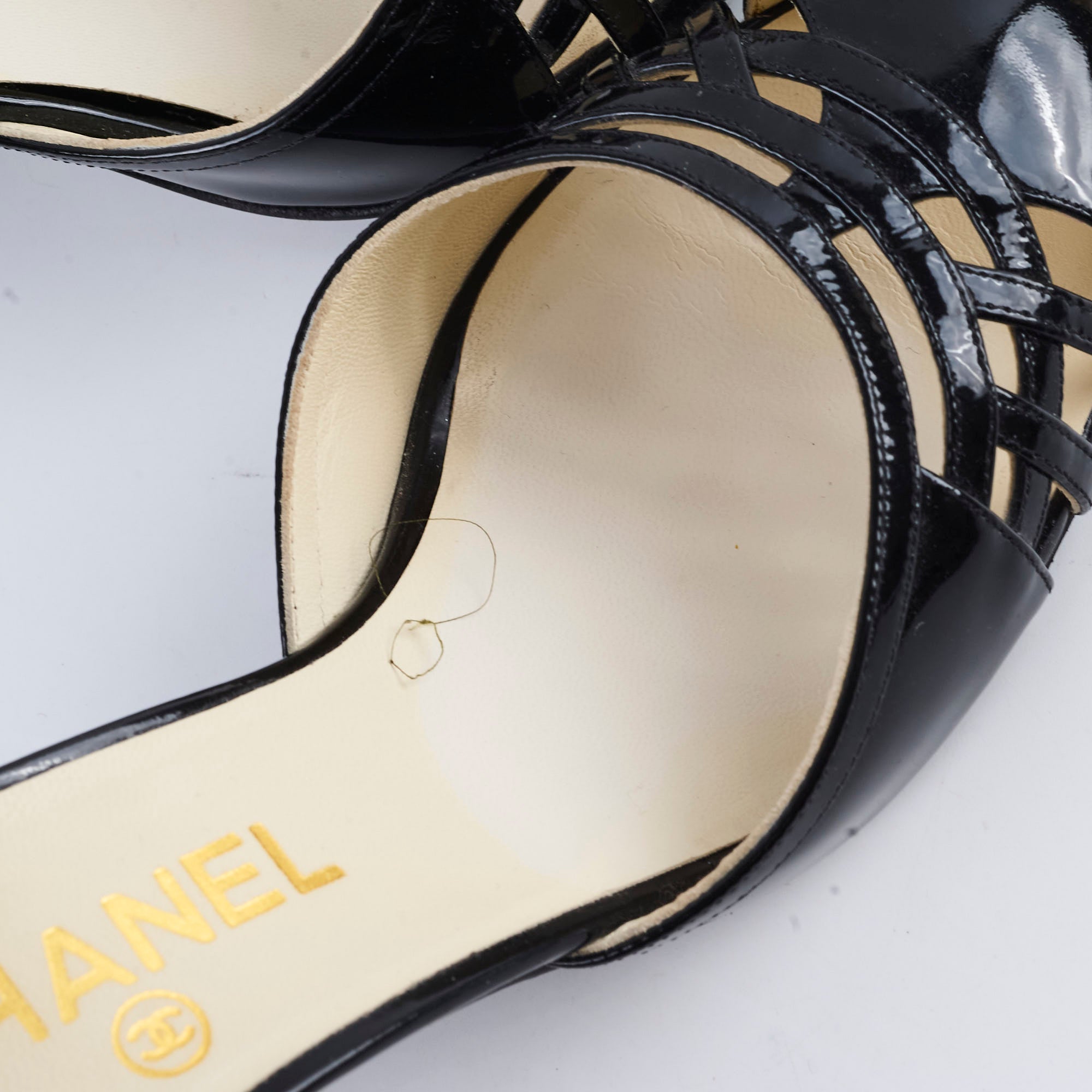 Chanel Patent Leather High Heels - Black Size 38 for Women | Luxury Designer Pumps for Evening Parties & Formal Events