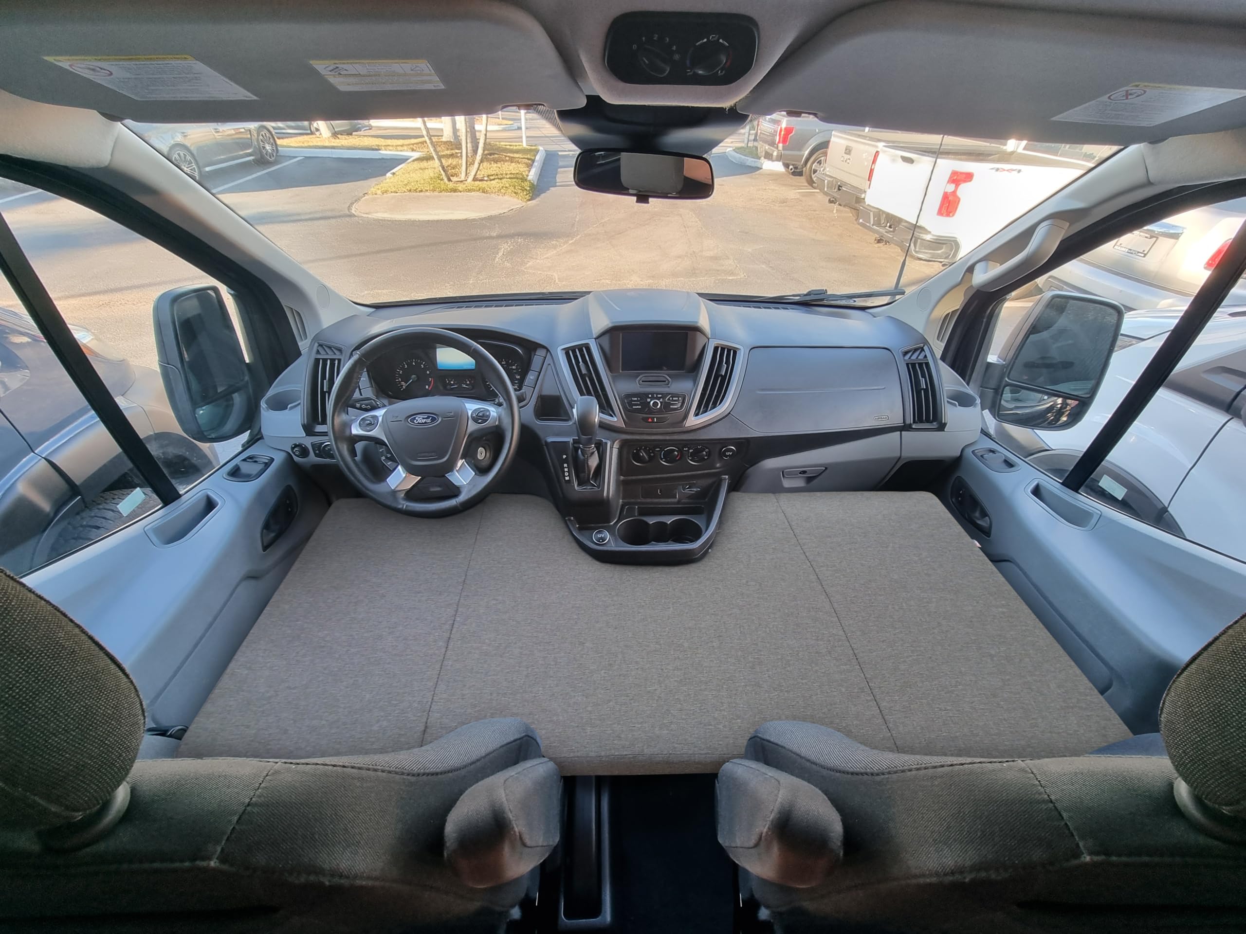 **Ford Transit 150/250/350 & Custom Camper RV Front Seat Mattress (2014-2025) - Comfortable Cab Bed for Kids & Pets - Perfect for Road Trips, Camping & Travel**