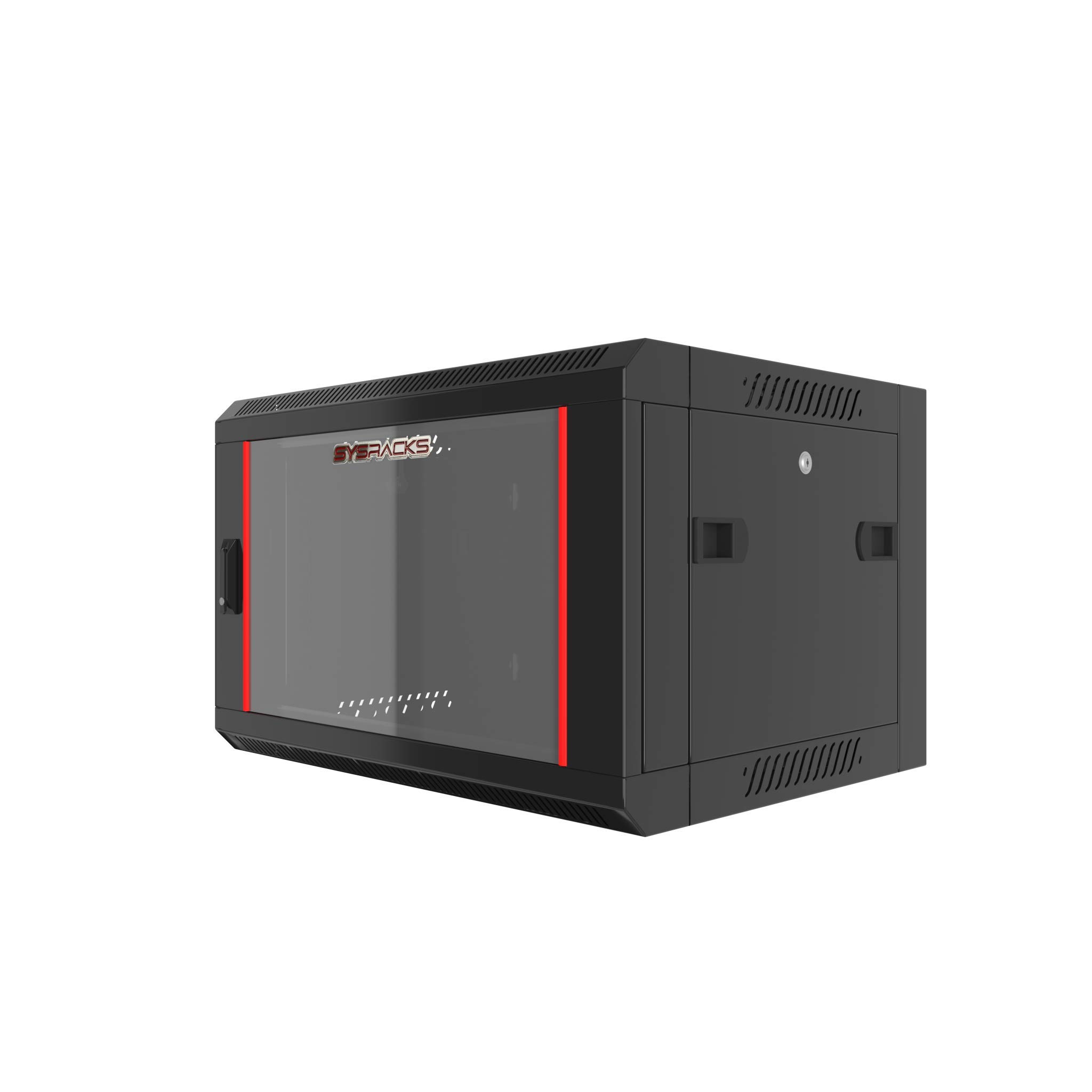 9U Wall Mount Server Rack Cabinet - 18-Inch Depth Network Equipment Enclosure for Electronics, Security & AV Systems - Ideal for Data Centers, Home Studios & Office IT Installations