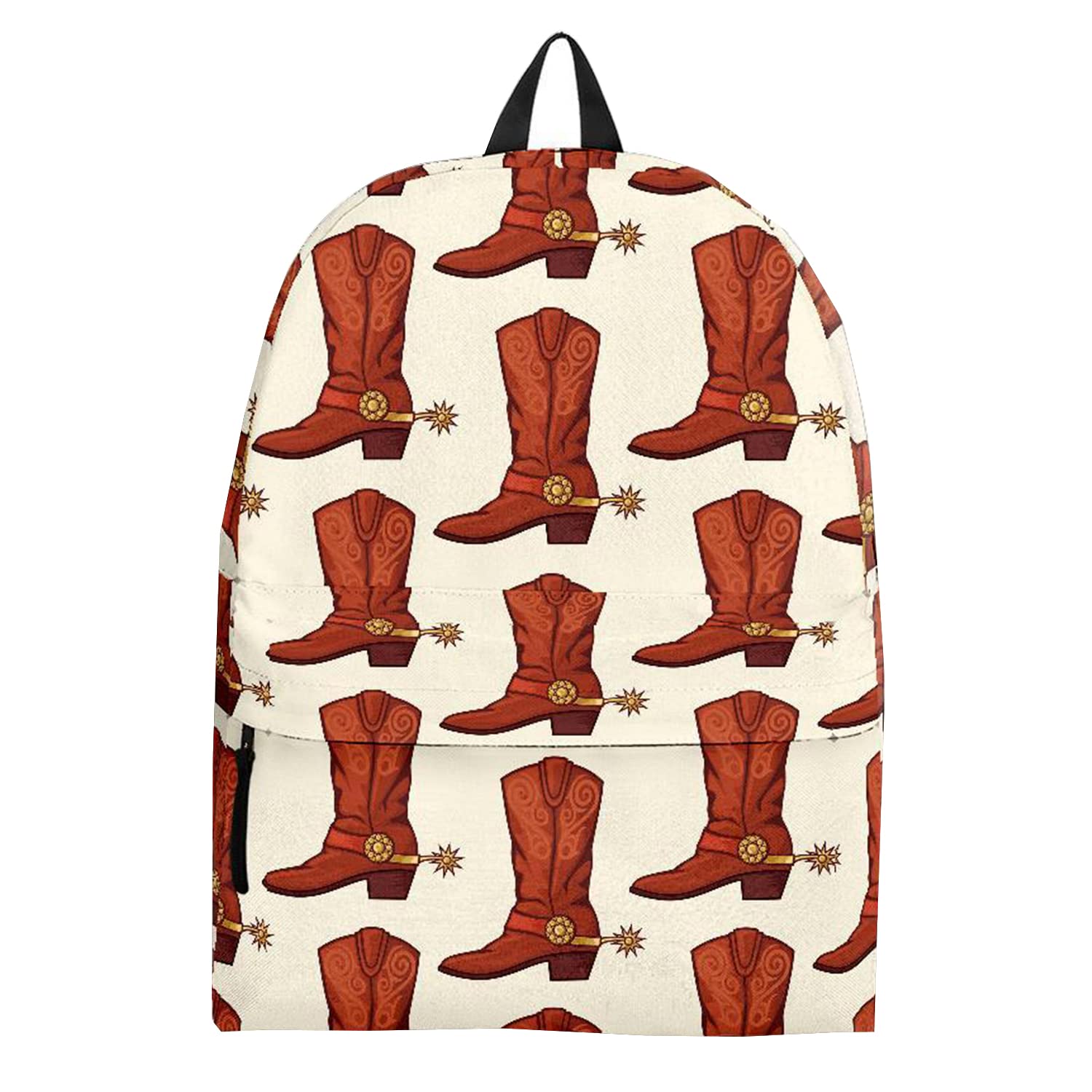 Vintage Cowboy Boots Mini Backpack for Girls - Retro Western Style School Bookbag with Adjustable Straps | Perfect for School, Travel & Everyday Use