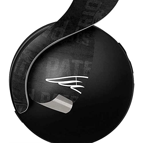 Official NFL New England Patriots Black & White Gaming Skin Decal for PS5 Pulse 3D Wireless Headset - Custom Protective Cover for Enhanced Gaming Experience