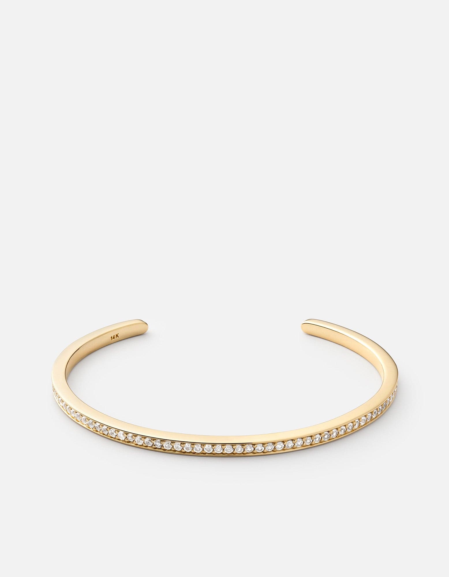 Polished 14k Gold/Pave