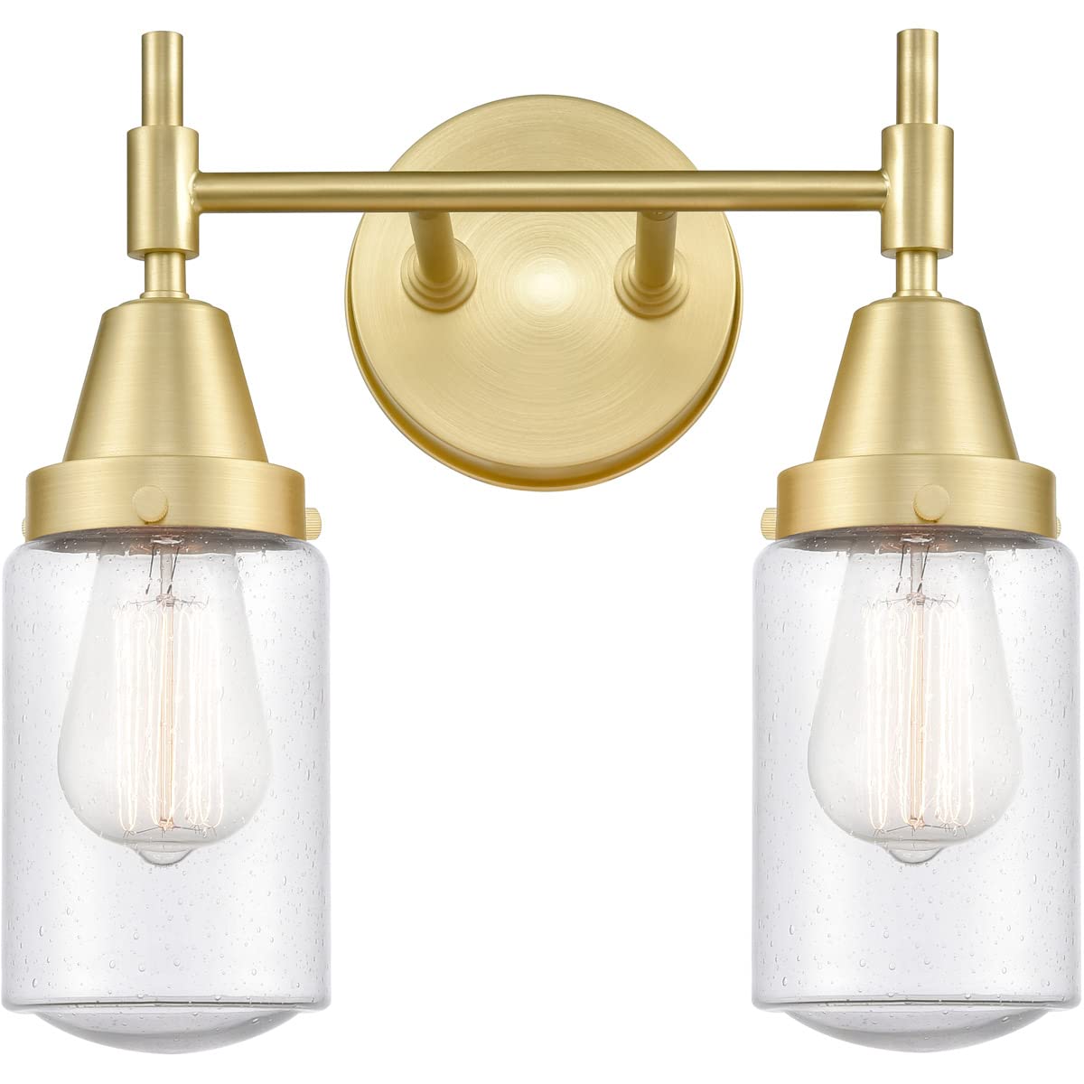 Restoration LED Bath Vanity Light Fixture - 2W Brass Finish with G314 LED Bulbs for Modern Bathroom Lighting | Perfect for Bathroom Renovation & Spa-Style Decor