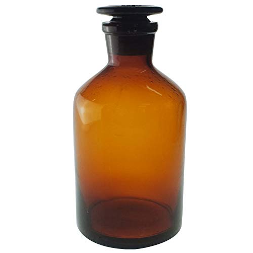 30ml Brown Glass Reagent Bottle - Narrow Mouth Lab Sample Bottle for Chemical Storage & Laboratory Experiments | Durable & Leak-Proof Lab Supplies
