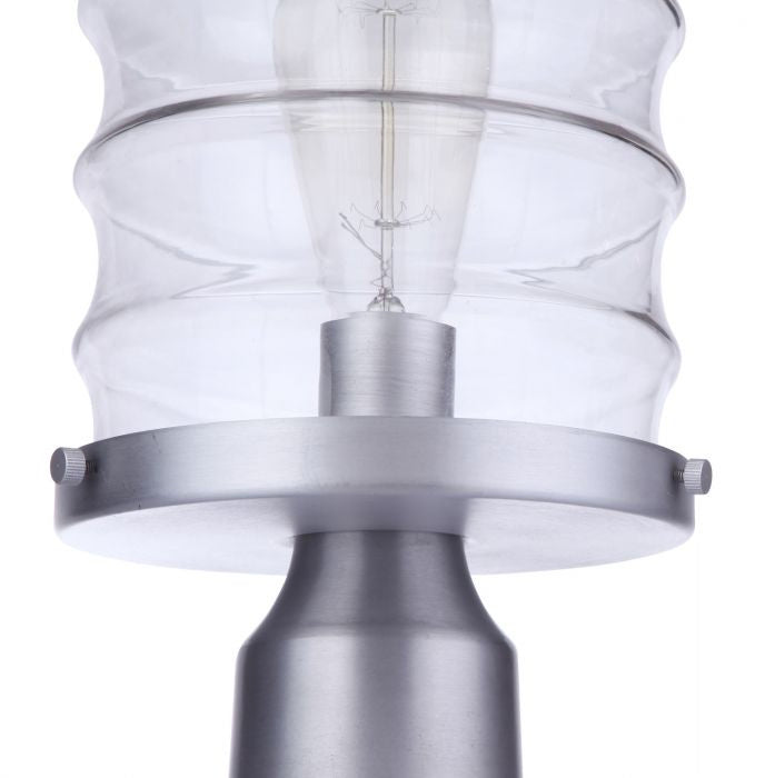 Canon One Light Outdoor Post Mount in Satin Aluminum - Durable Weatherproof Exterior Light Fixture for Driveway, Garden & Pathway Lighting