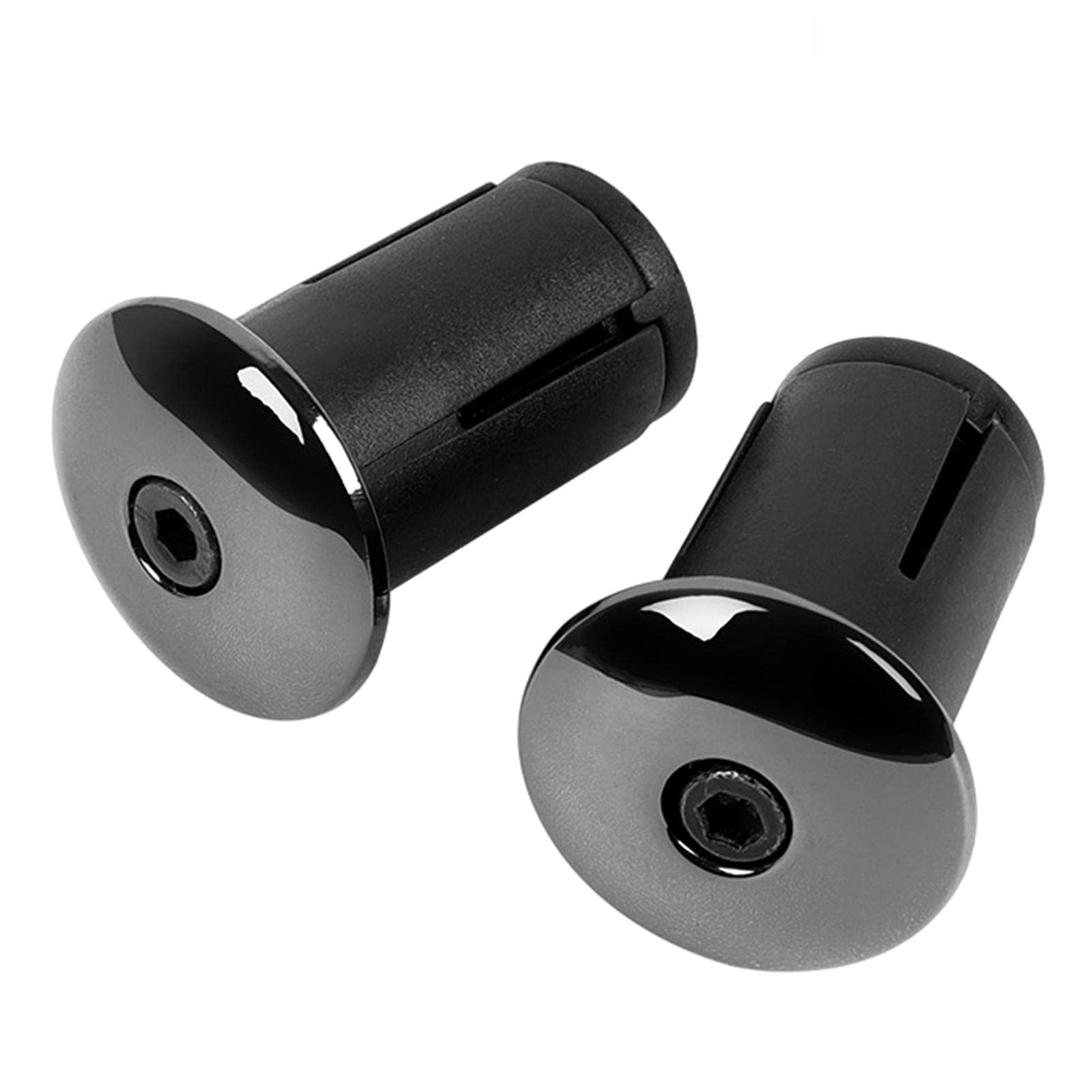 RiskaLa 1 Pair Aluminum Bike Handlebar End Plugs - Universal Fit for Mountain, Road, BMX Bikes (Black/Silver/Bronze) | Durable Protection & Safety for Cycling Commuting & Outdoor Adventures