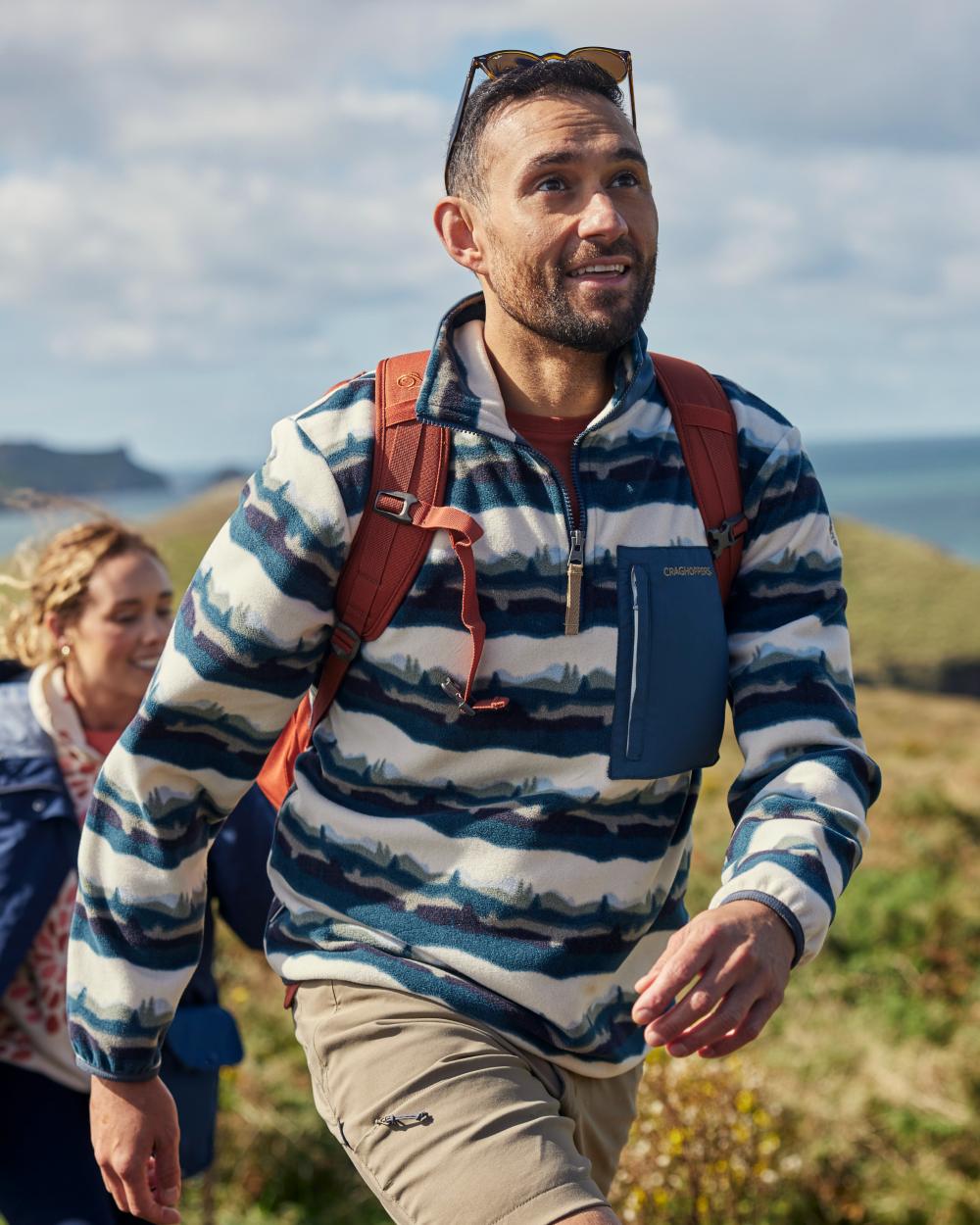 Craghoppers Men's National Trust Losehill Half Zip Fleece Jacket - Lightweight Outdoor Hiking & Camping Pullover for Cold Weather Adventures