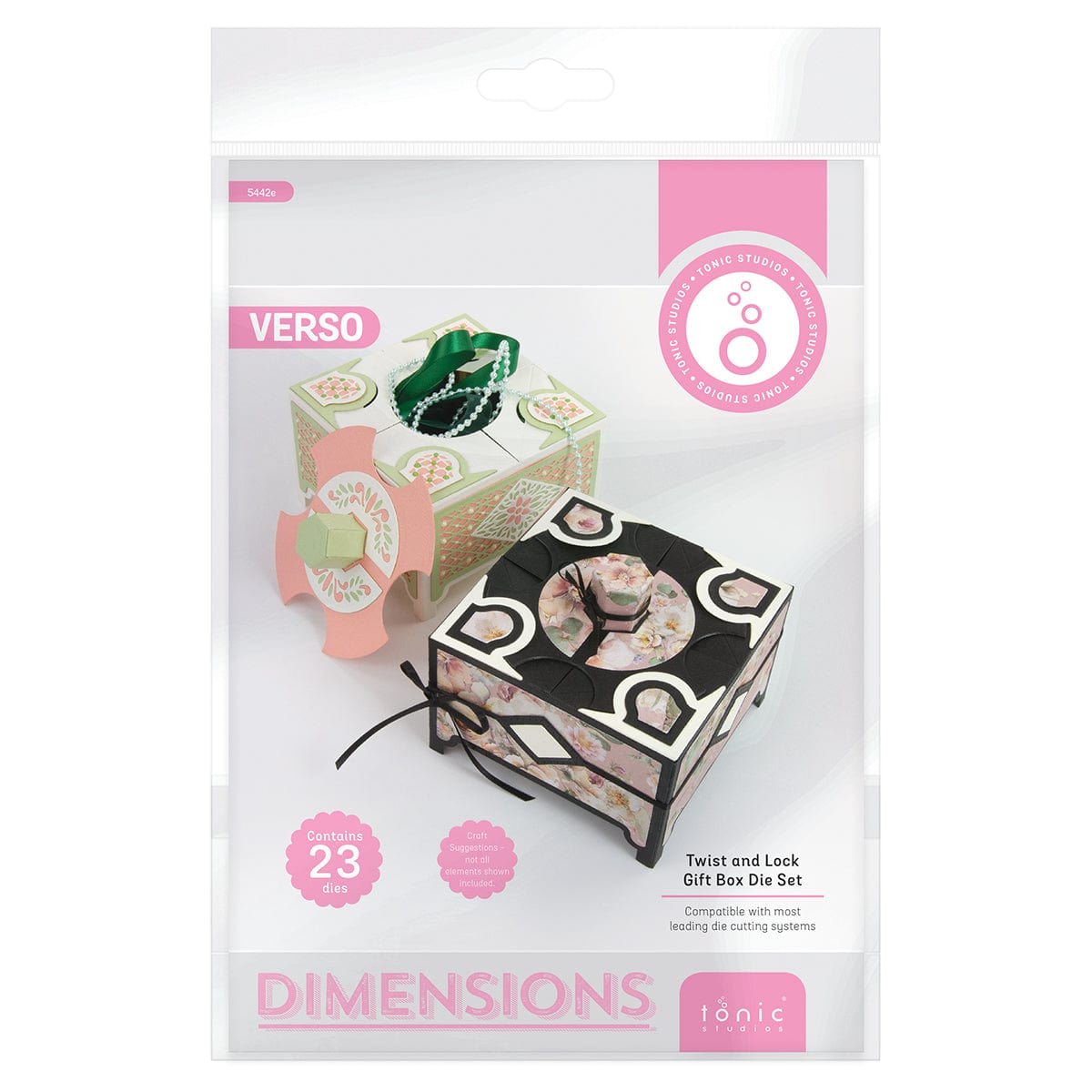 Tonic Studios 5442e Twist and Lock Gift Box Die Set - Perfect for DIY Scrapbooking, Card Making & Handmade Gift Packaging