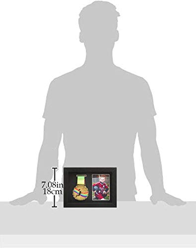 Single Medal Display Shadow Box - 6x8 Black Sports Award Case for Running, Marathon, Soccer, Football & Gymnastics | Perfect for Race Winners & Athletes to Showcase Achievements at Home or Office