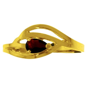 0.3 Carat 14K Solid Yellow Gold Grain of Truth Garnet Ring - Elegant Birthstone Jewelry for Women, Perfect for Gifts, Anniversaries & Special Occasions