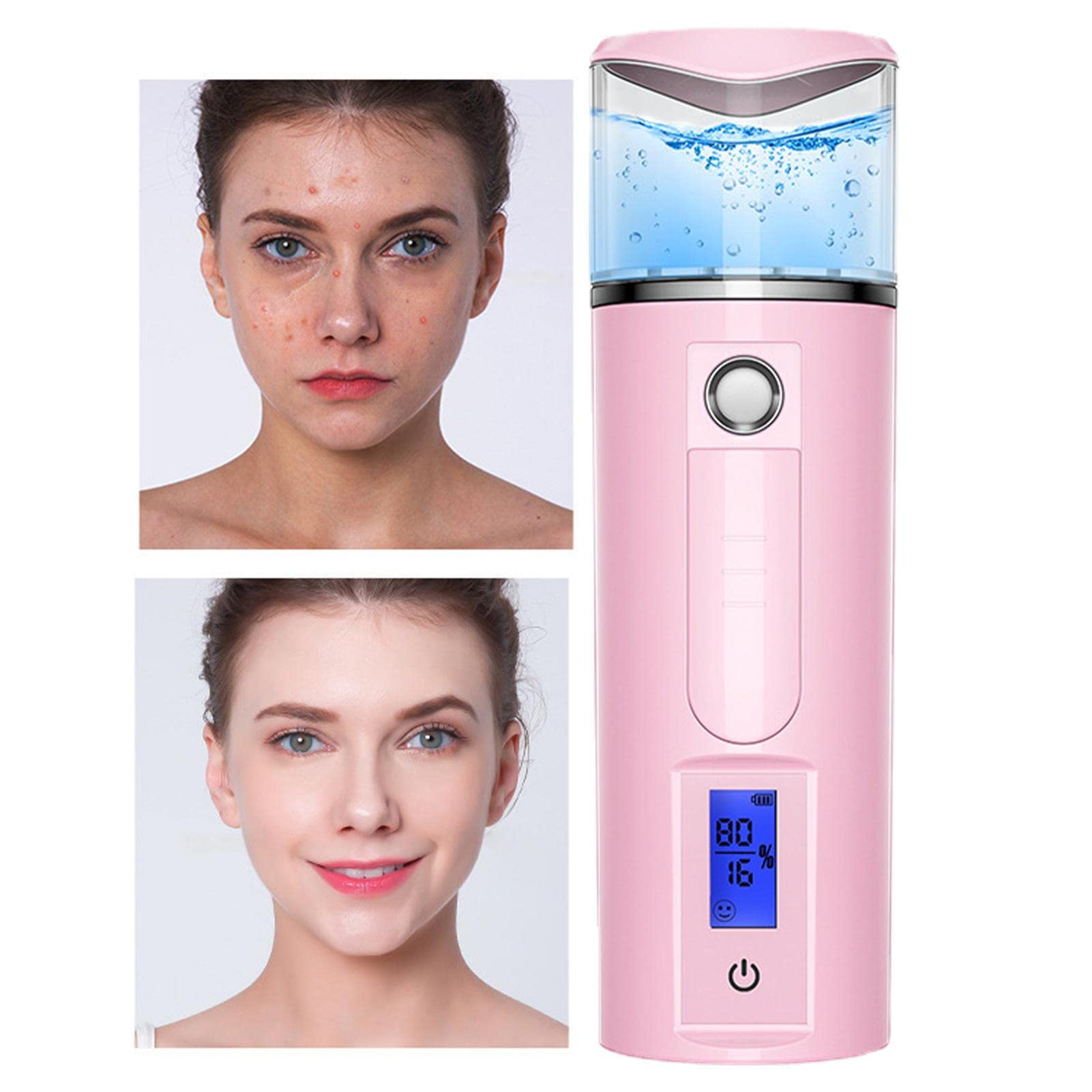 Portable Face Mister with Skin Analysis | Rechargeable Facial Steamer for Lash Salon, Makeup & Skincare | Perfect for Hydration, Eyelash Aftercare & Spa Treatments