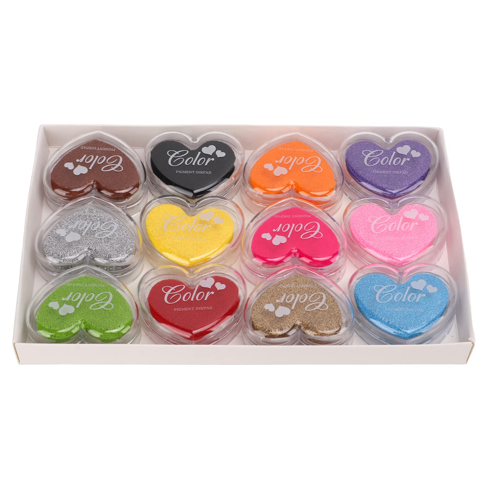 Hozee Washable Ink Pads for Kids - Non-Toxic Candy Color Stamp Pads - Perfect for Arts & Crafts, DIY Projects, and Classroom Activities