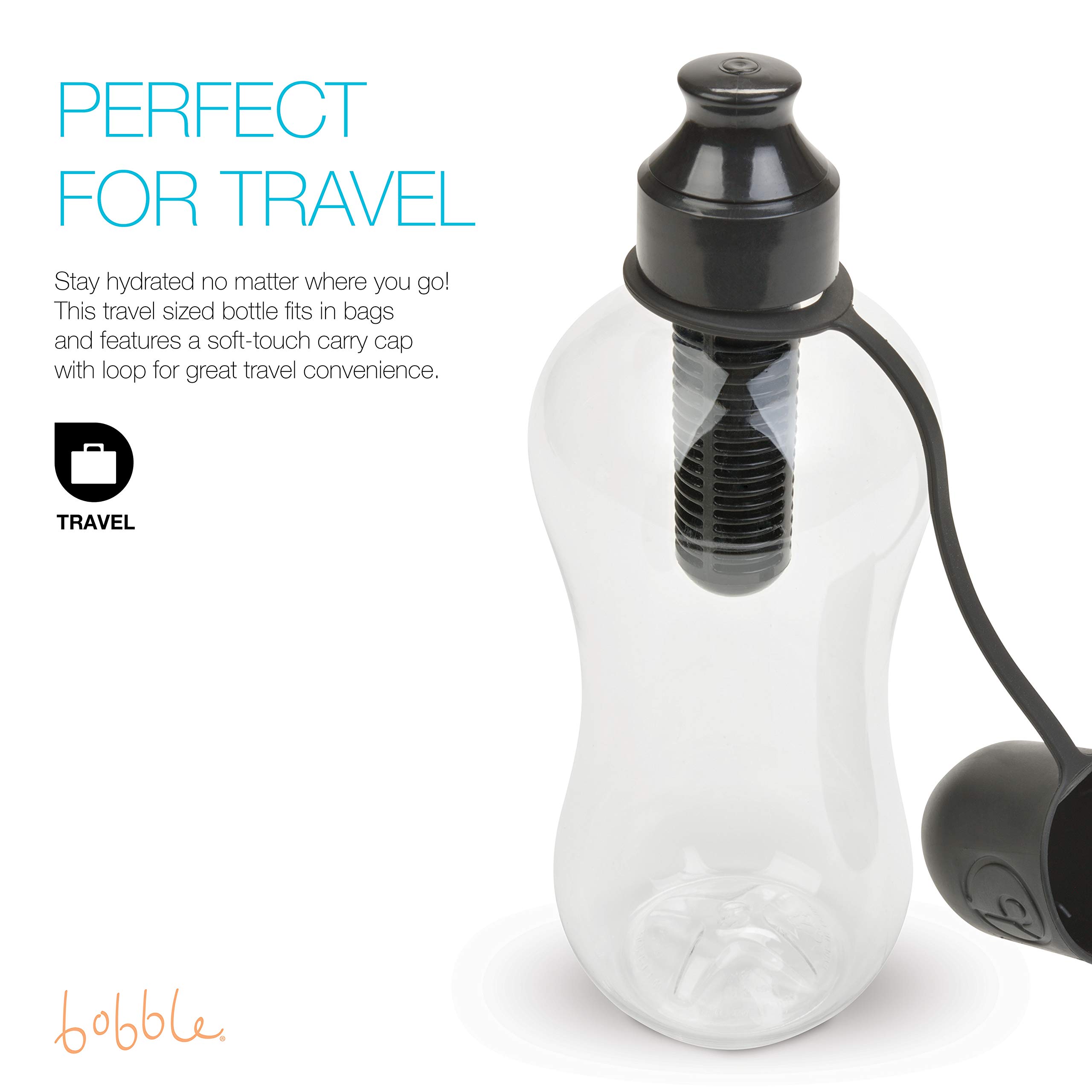 Bobble Classic 34oz Filtered Water Bottle - BPA-Free Reusable Water Bottle with Soft Touch Cap & Replaceable Carbon Filter | 2-Pack Navy Blue | Perfect for Gym, Hiking, Office & Eco-Friendly Hydration