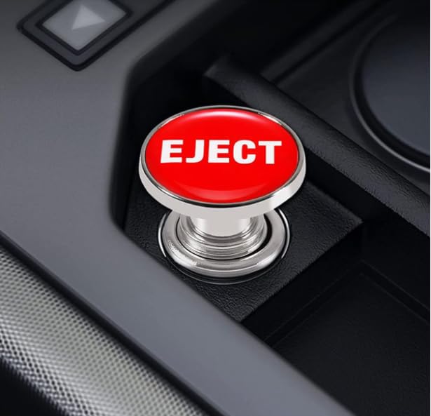 Premium Aluminum Alloy Push Button Car Cigarette Lighter Plug - 12V Standard Replacement for Most Vehicles | Durable Eject Function | Perfect for Road Trips, Camping & Emergency Power Needs