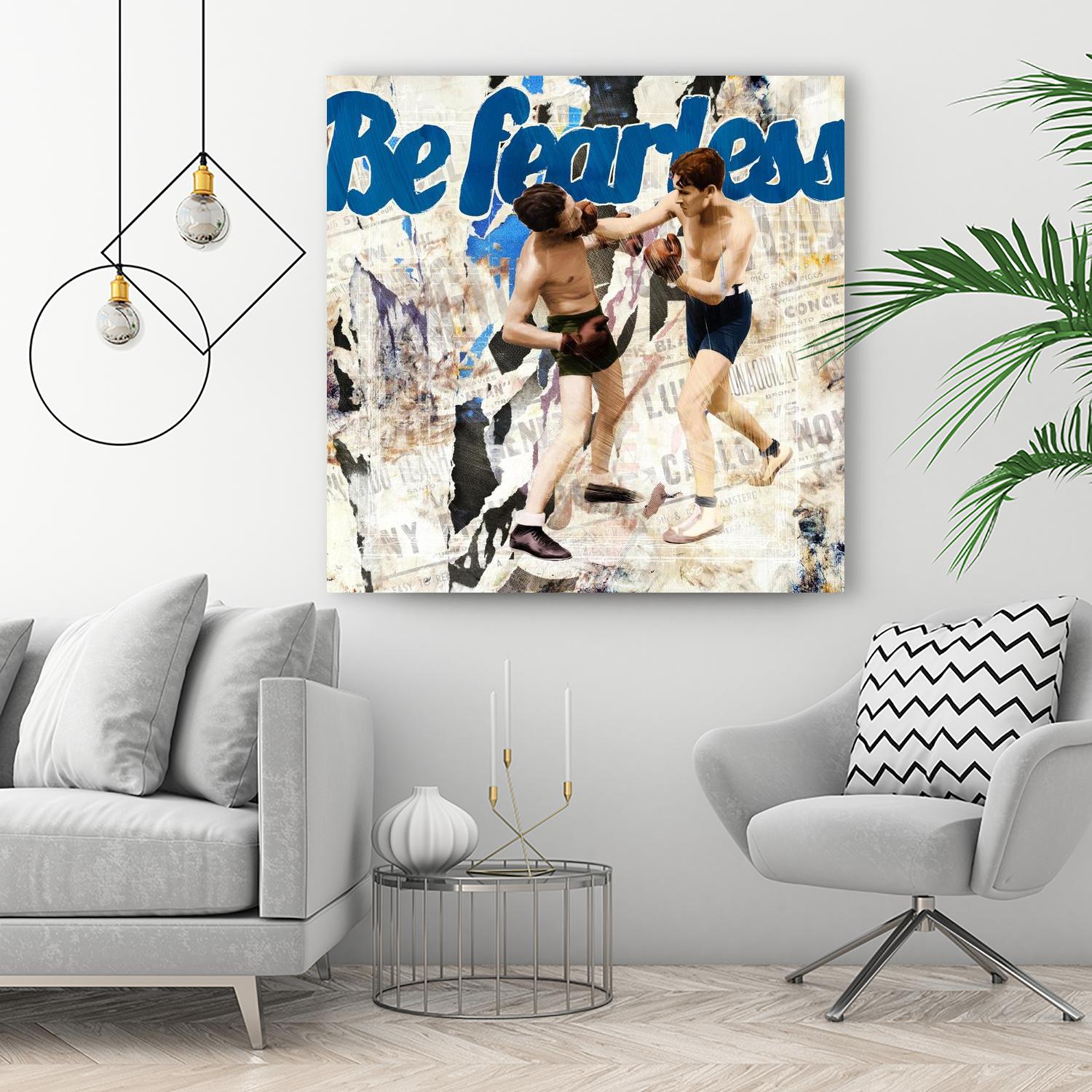 Be Fearless - Motivational Inspirational Quote Wall Art for Home & Office Decor - Perfect for Living Room, Bedroom, or Workspace
