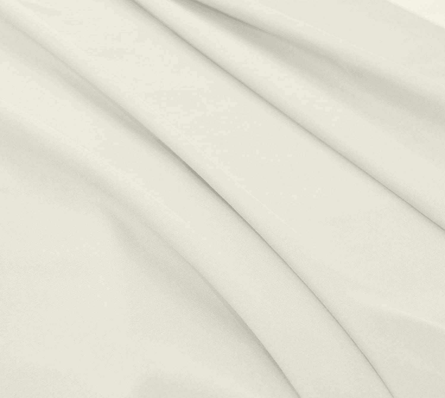 7-Piece Split King Sheet Set for Adjustable Beds - 600 Thread Count 100% Long Staple Soft Combed Cotton - Ivory Solid - Perfect for Adjustable Beds, Guest Rooms & Master Bedrooms