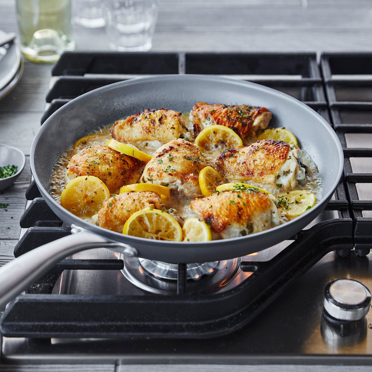 Lima 10-Inch Ceramic Nonstick Fry Pan with Bamboo Spatula - Healthy Cooking Skillet for Eggs, Pancakes & Stir Fry - Perfect for Home Kitchen & Restaurant Use