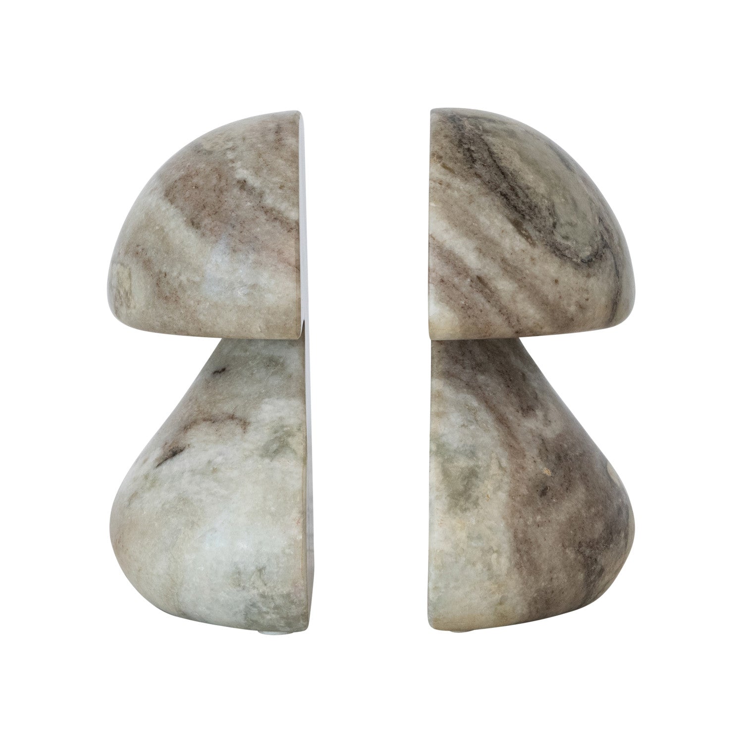 Decorative Mushroom Bookends for Shelves - Handmade Rustic Wooden Book Holders - Perfect for Home Office, Living Room, and Kids Room Decor