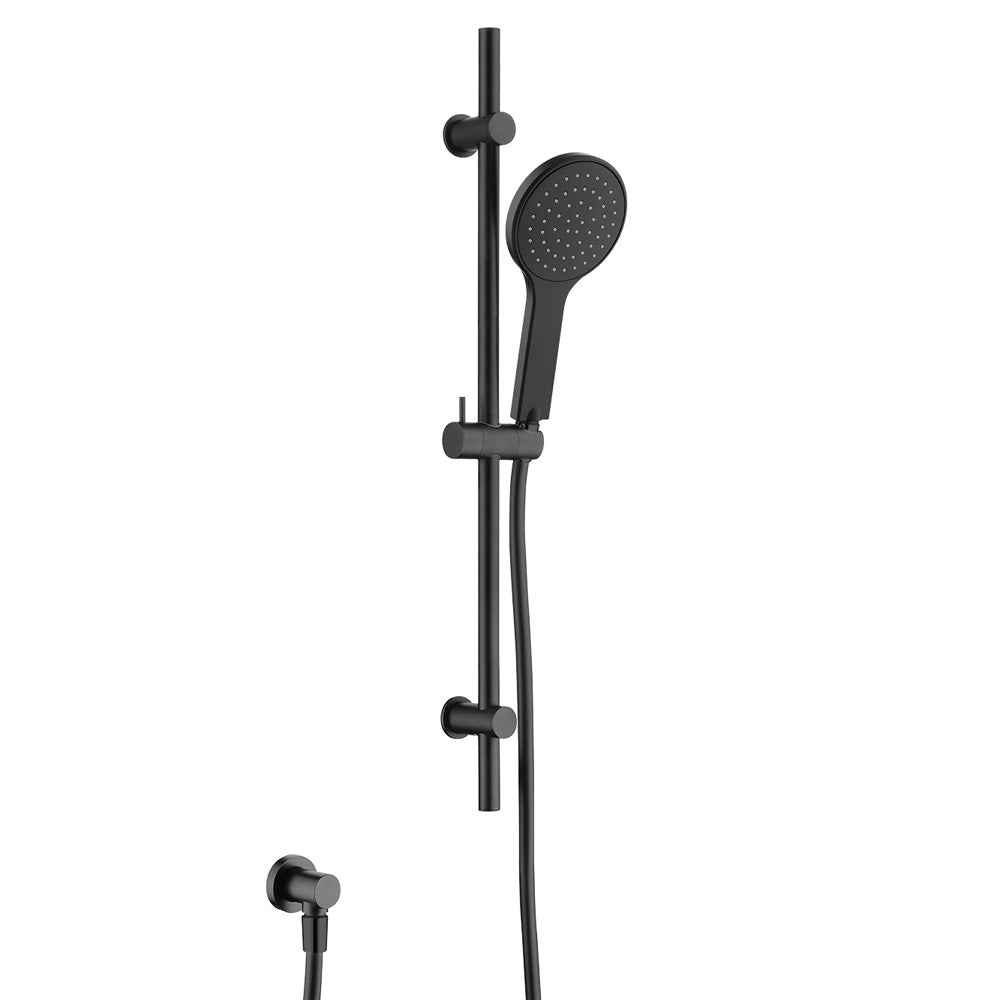 Fienza Kaya Rail Shower System in Matte Black - Modern Bathroom Fixture for Luxurious Spa Experience at Home