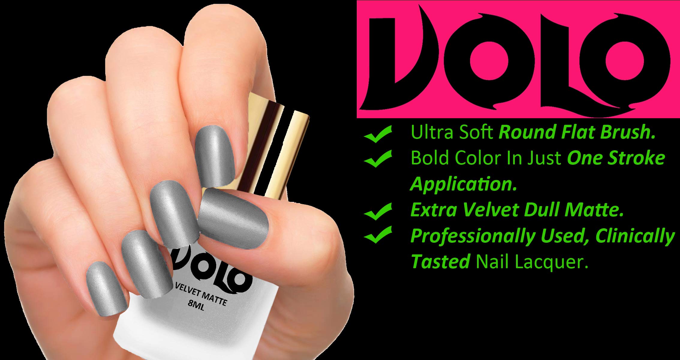Volo Velvet Matte Nail Polish Set - 4 Colors (Tomato Red, Carrot Red, Navy Blue, Dark Peach) 32ml Each | Long Lasting & Vegan Formula | Perfect for Parties, Weddings & Special Occasions