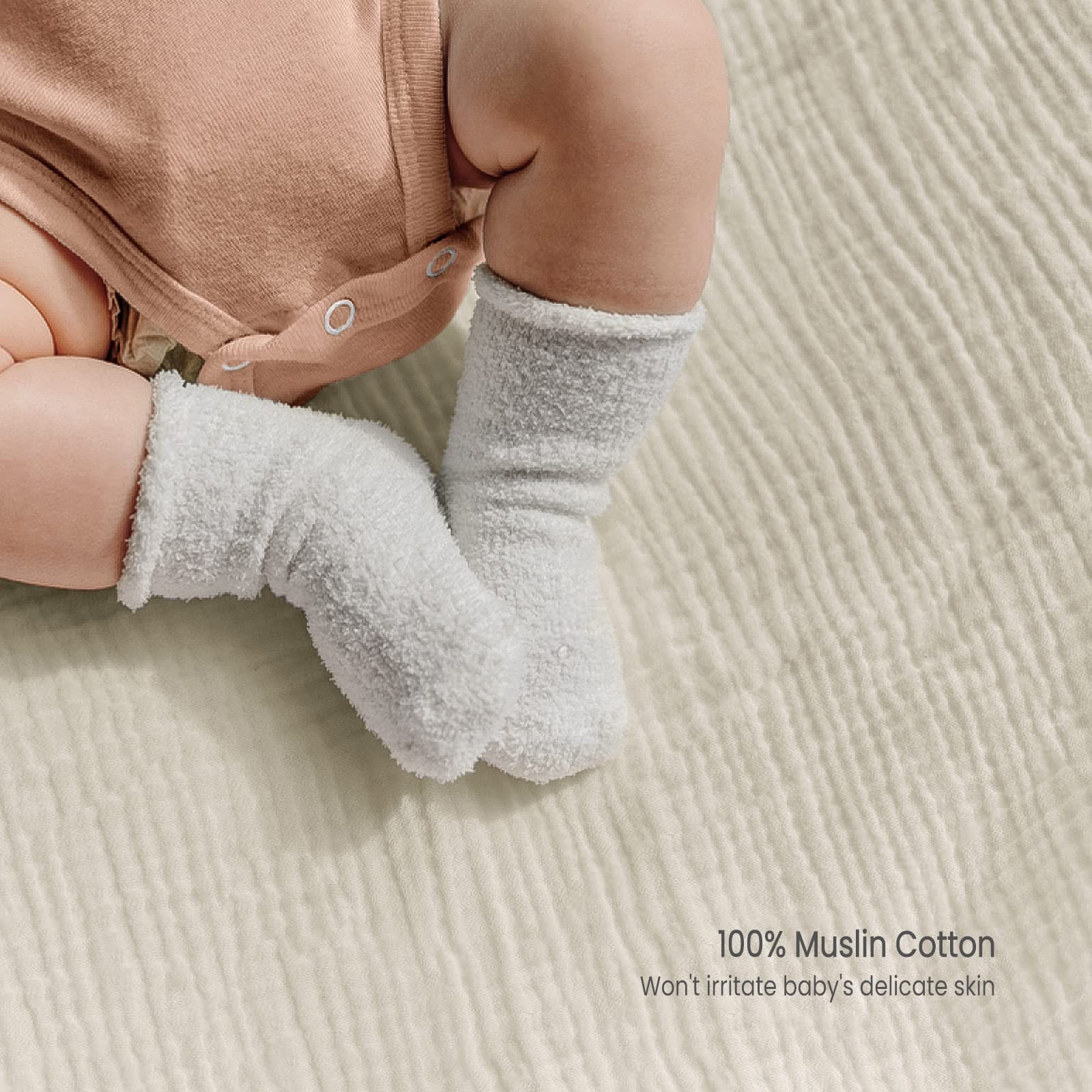 Lulumoon Baby Changing Pad Cover - Soft Muslin Diaper Changing Table Pad Cover for Boys & Girls | Waterproof, Breathable Nursery Changing Station Accessory for Home & Travel Use