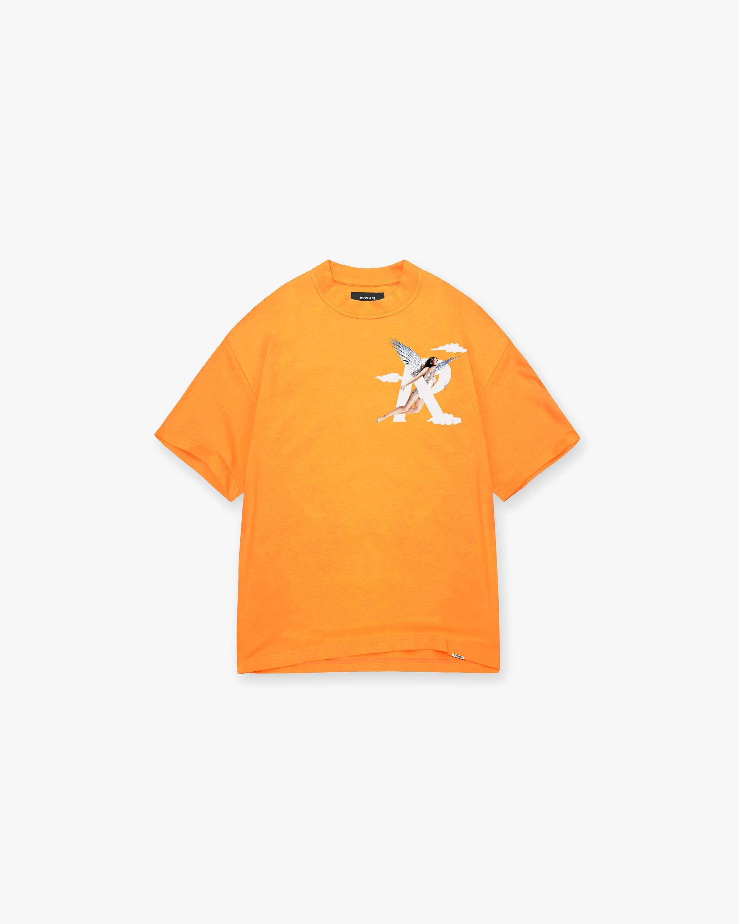 Storms in Heaven T-Shirt - Neon Orange Graphic Tee for Men & Women | Trendy Streetwear & Casual Outfit