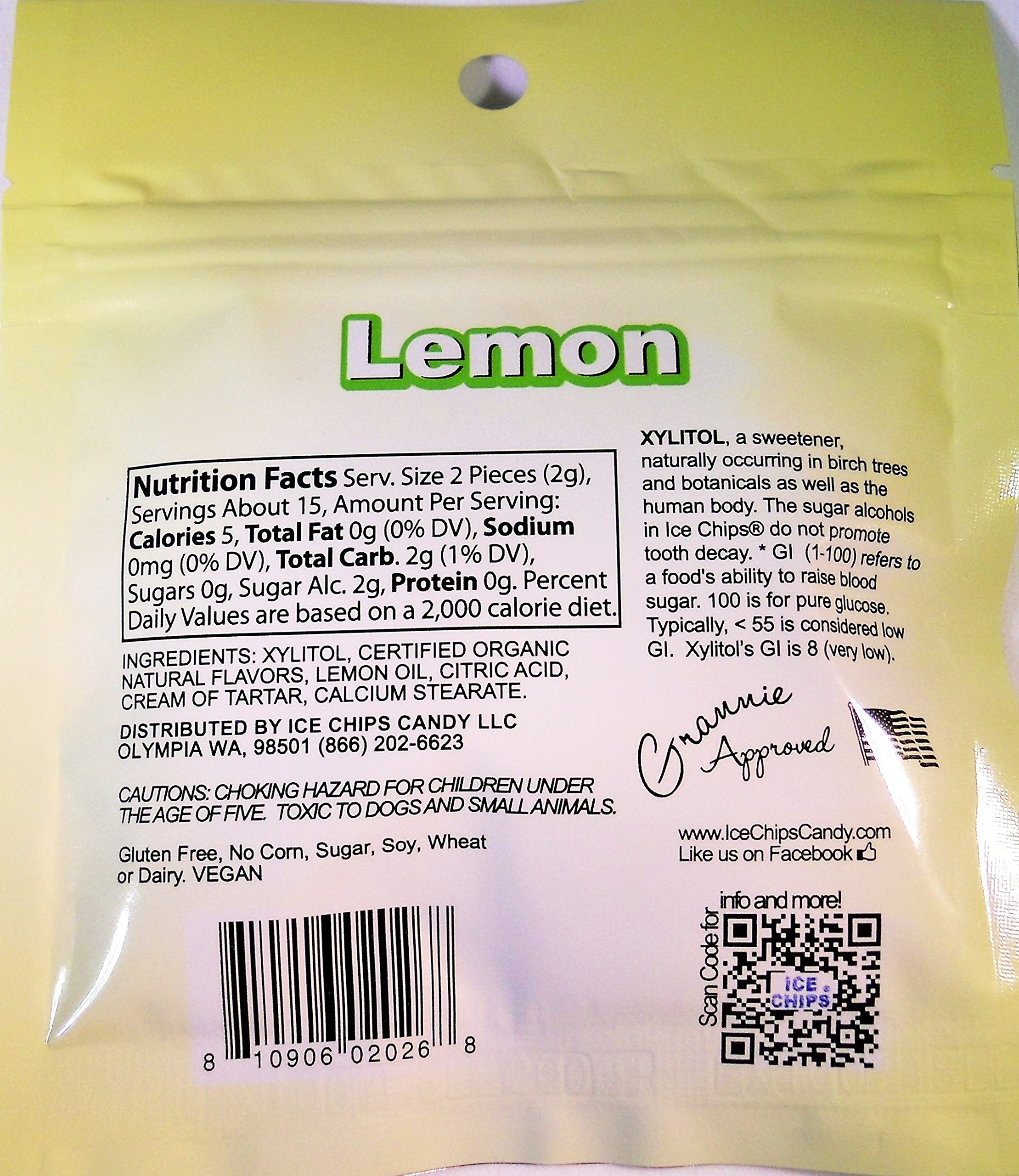 New Ice Chips Candy - Resealable Packets, 3-Pack Variety (Lemon, Berry & Root Beer) | Sugar-Free Hard Candy for Keto Diet, Office Snacks & On-The-Go Treats