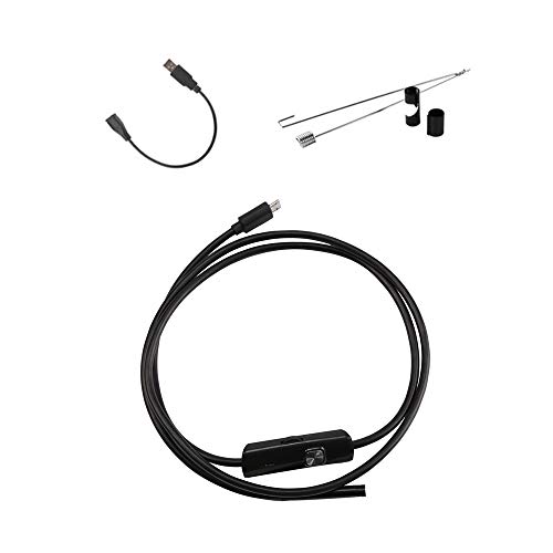 USB Snake Inspection Camera Endoscope - 5.5mm IP67 Waterproof Borescope with 6 Adjustable LED Lights & OTG Cable for Android - Perfect for Plumbing, HVAC, Automotive & Home Inspection