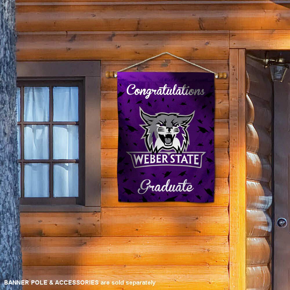 Weber State Wildcats College Graduation Banner Flag - Perfect Gift for Alumni, Graduation Party Decor & Fan Celebration