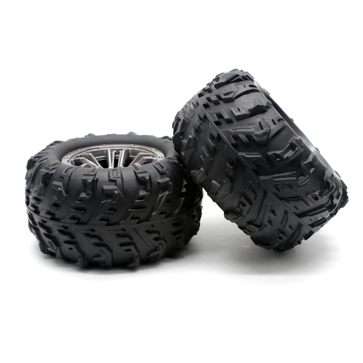Hosim RC Car Tires Replacement Wheels 30-ZJ02 9130 9135 9136 9137 9138 Q903 Spare Parts (2 Pack) - Compatible with Off-Road RC Cars, Trucks & Buggies for Racing, Crawling & Backyard Driving