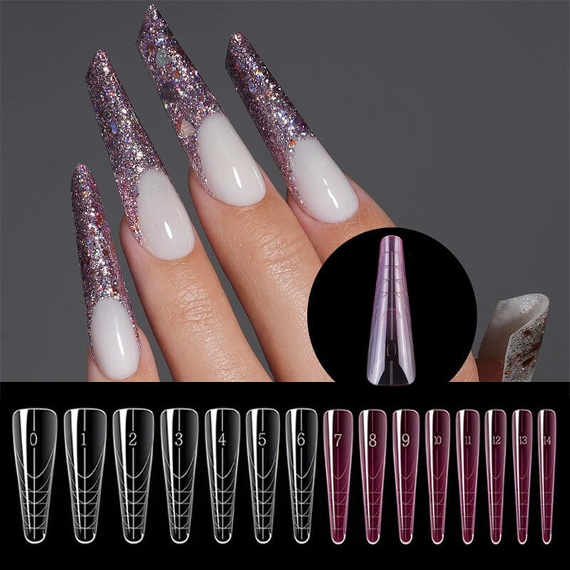 150pcs Pink Almond False Nail Tips - DIY Acrylic Nail Extension Kit for Salon & Home Manicure | Perfect for Nail Art, Parties & Special Occasions