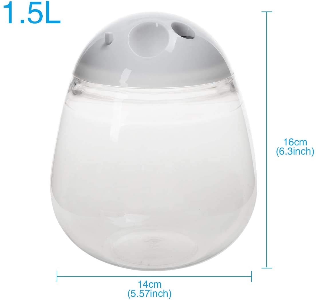 SAIM Plastic Fish Tank with Lid - Clear Round Small Fish Bowl with LED Lighting for Betta Fish, Desktop Aquarium for Home & Office Decoration (Includes Charger) | Perfect for Betta Fish Habitat, Zen Desk Decor, and Gift Ideas