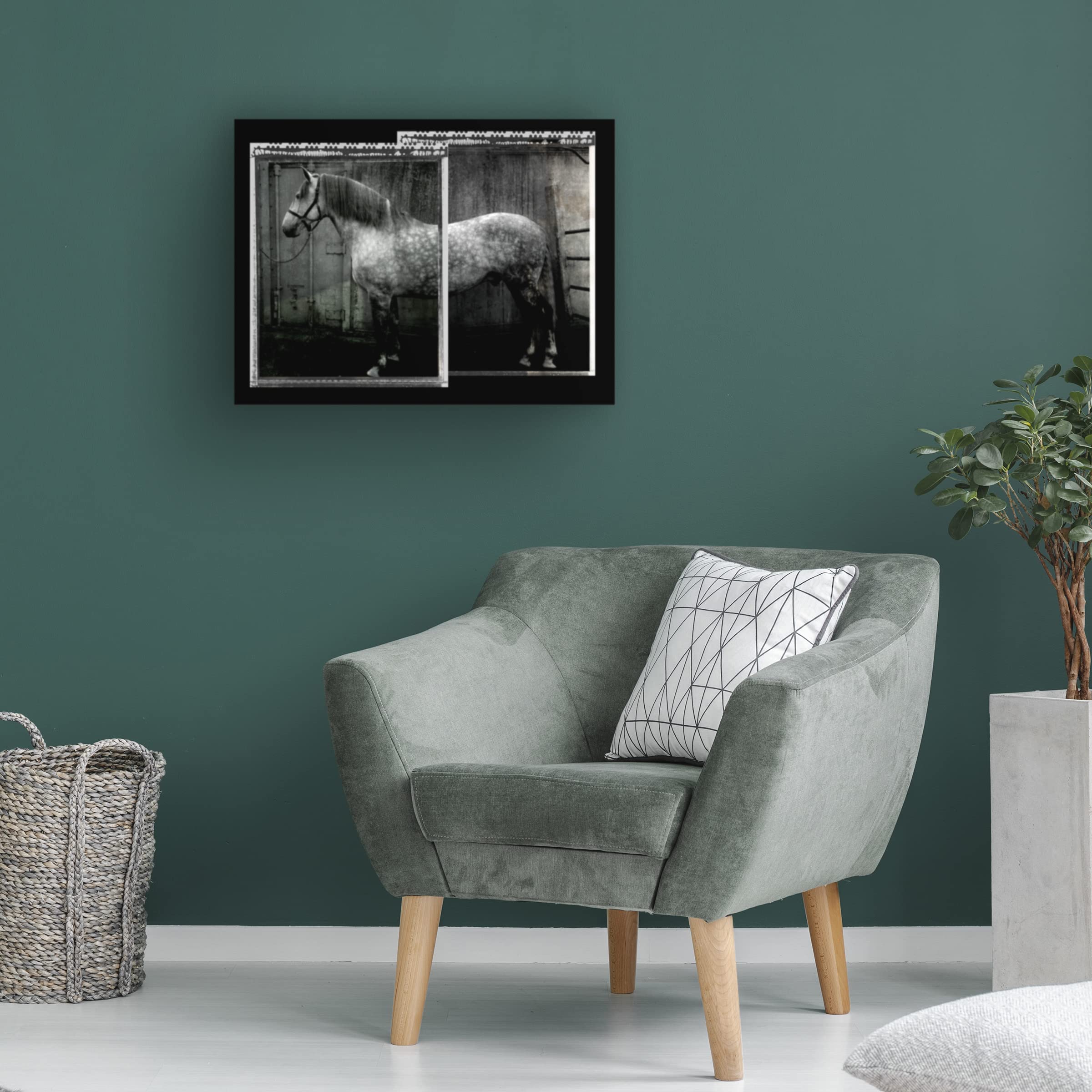Susan Friedman 'Equine Double Take IV' Horse Painting Canvas Wall Art - Perfect for Living Room, Bedroom & Office Decor