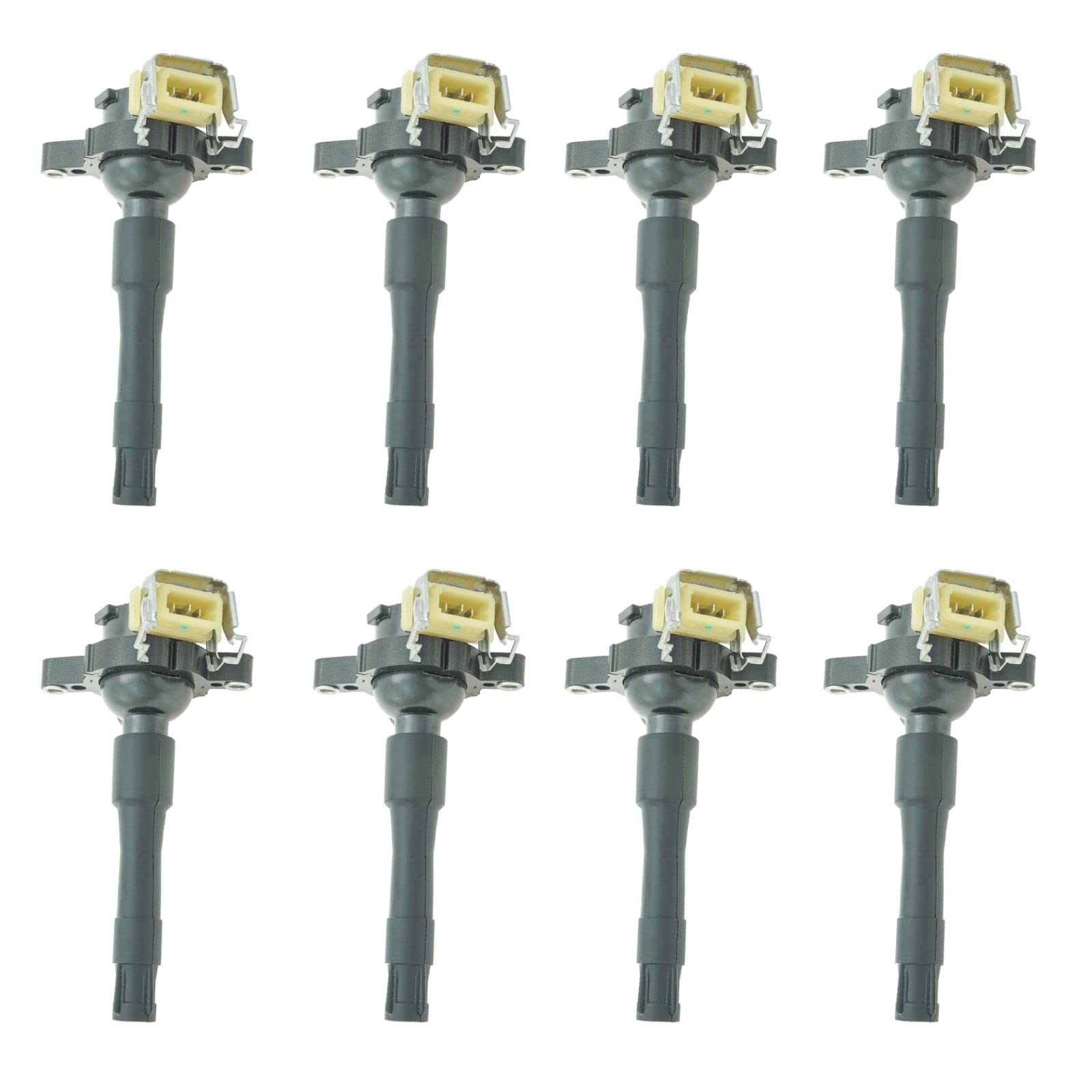 High Performance Ignition Coil Set - Compatible with Bentley Arnage (1999-2001), BMW 740i/740iL (1998-2000), M5 (2000-2003), Z8 (2000-2002) & Land Rover Range Rover (2003-2005) - Improves Engine Power & Fuel Efficiency - Perfect for DIY Auto Repair & Maintenance