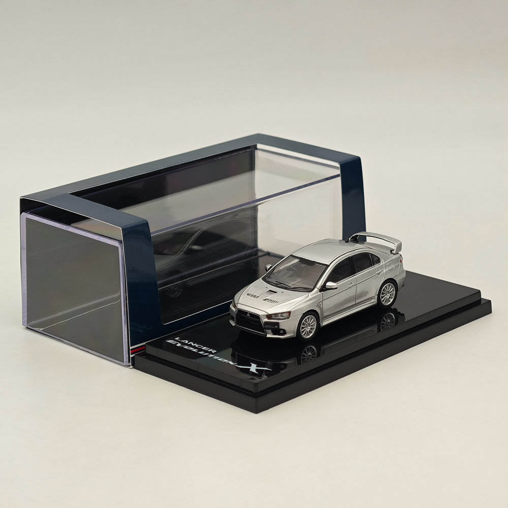 1/64 Mitsubishi Lancer Evolution X Diecast Model Car - Cool Silver Metallic | Hobby Japan HJ641053AS | Collectible Toy Car for Display & Racing Enthusiasts