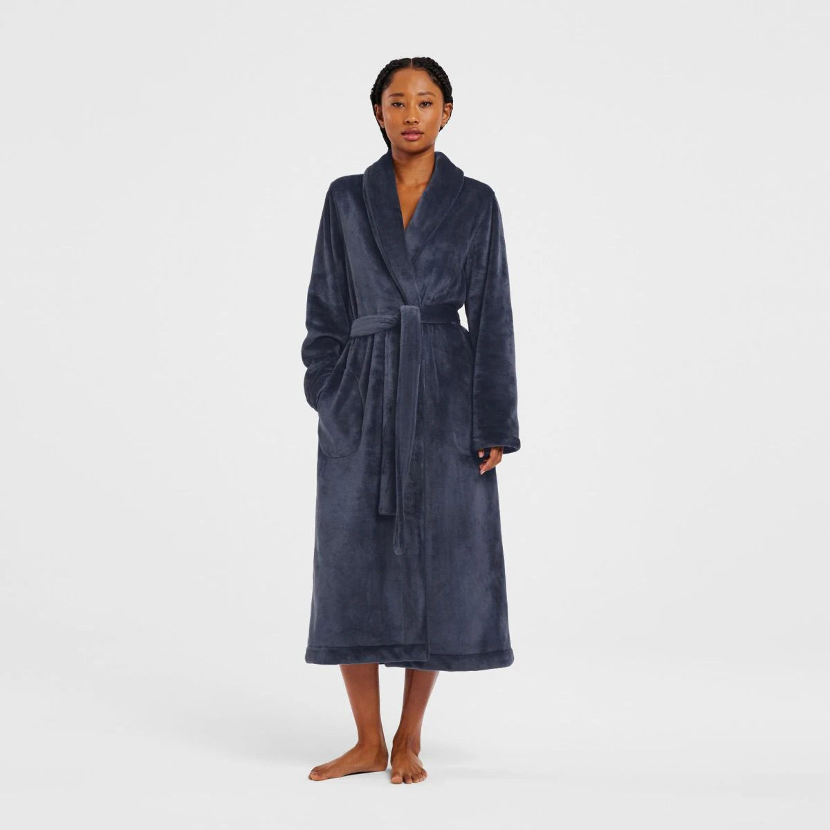 Sheridan Kerrabee Carbon Bath Robe - Soft & Luxurious Cotton Terry Cloth for Spa, Hotel & Home Relaxation