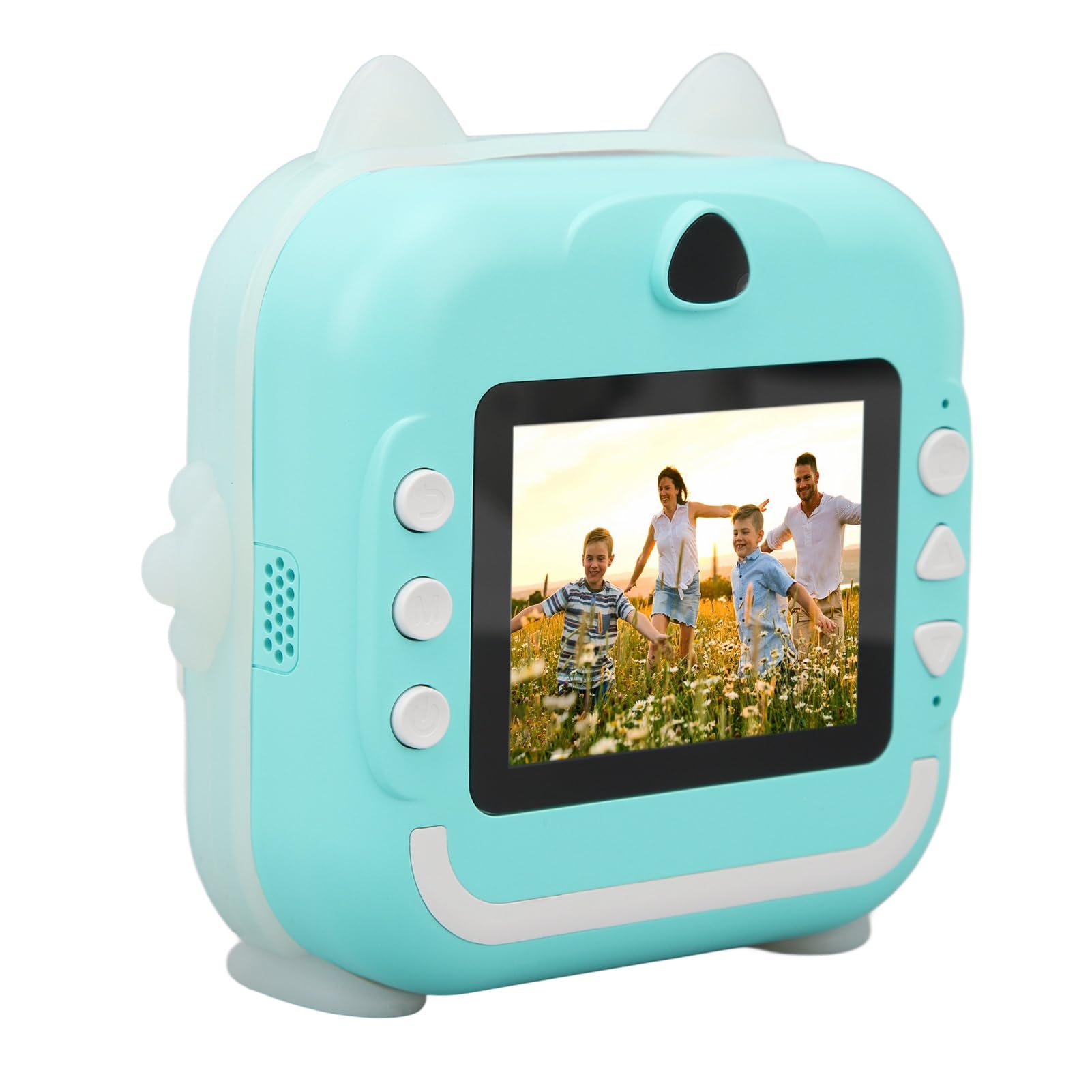 24MP Kids Digital Camera with Cartoon Prints - Multi Zoom Smart Instant Camera for Boys & Girls, Thermal Print Mini Camera (Blue) - Perfect for Birthday Gifts, Travel Photography & School Activities